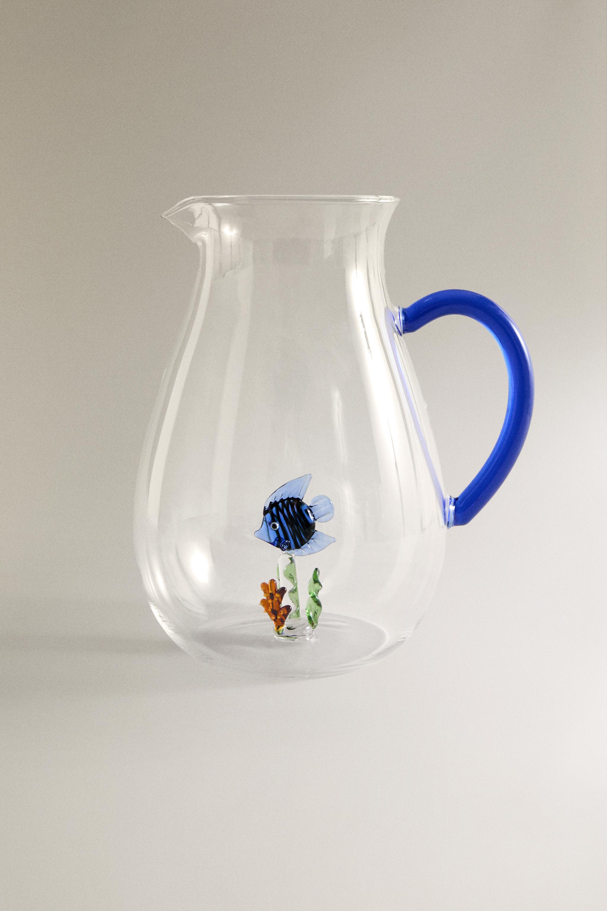 BOROSILICATE GLASS FISH PITCHER