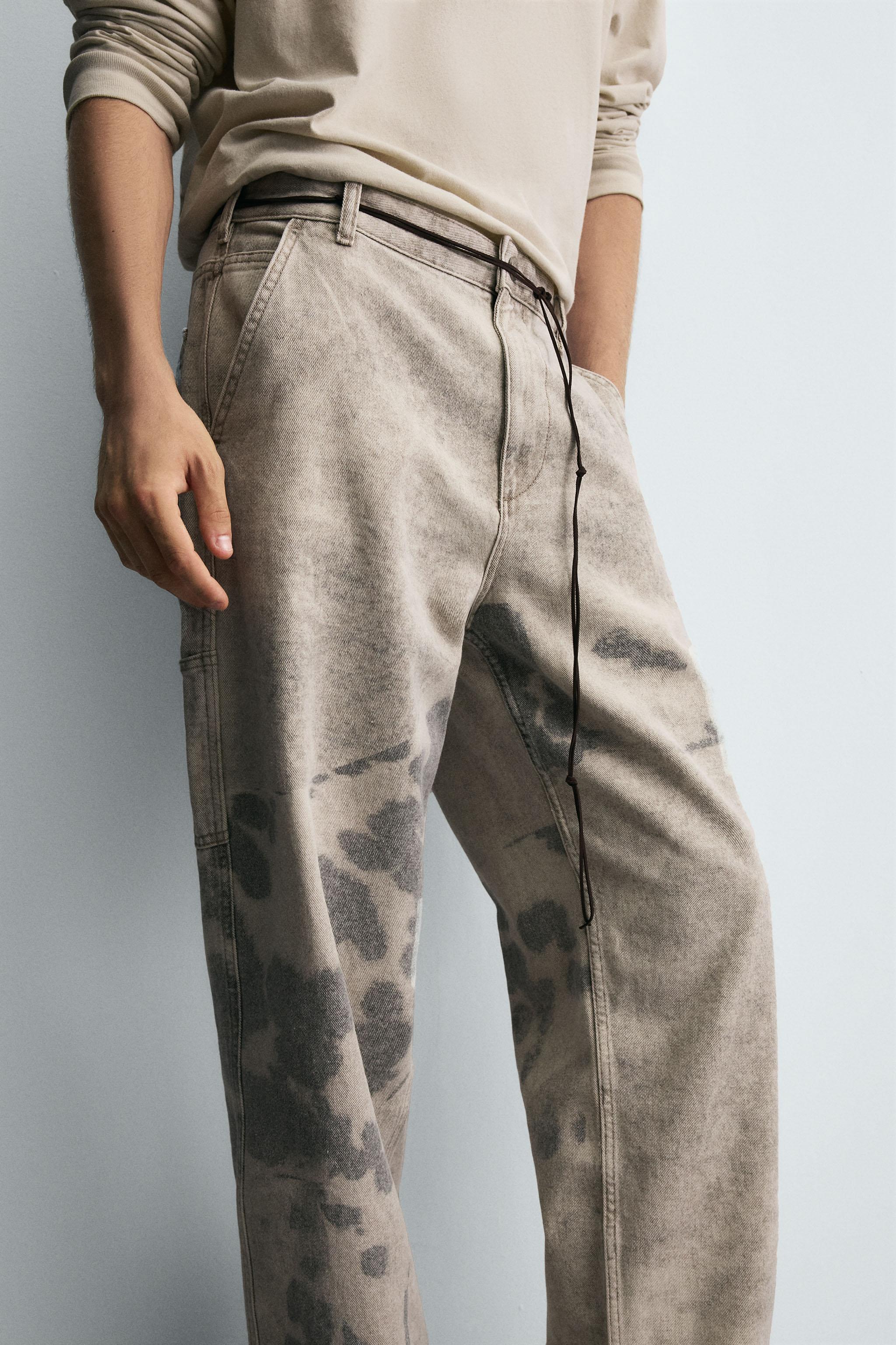 DALMATIAN PRINT CARPENTER PANTS