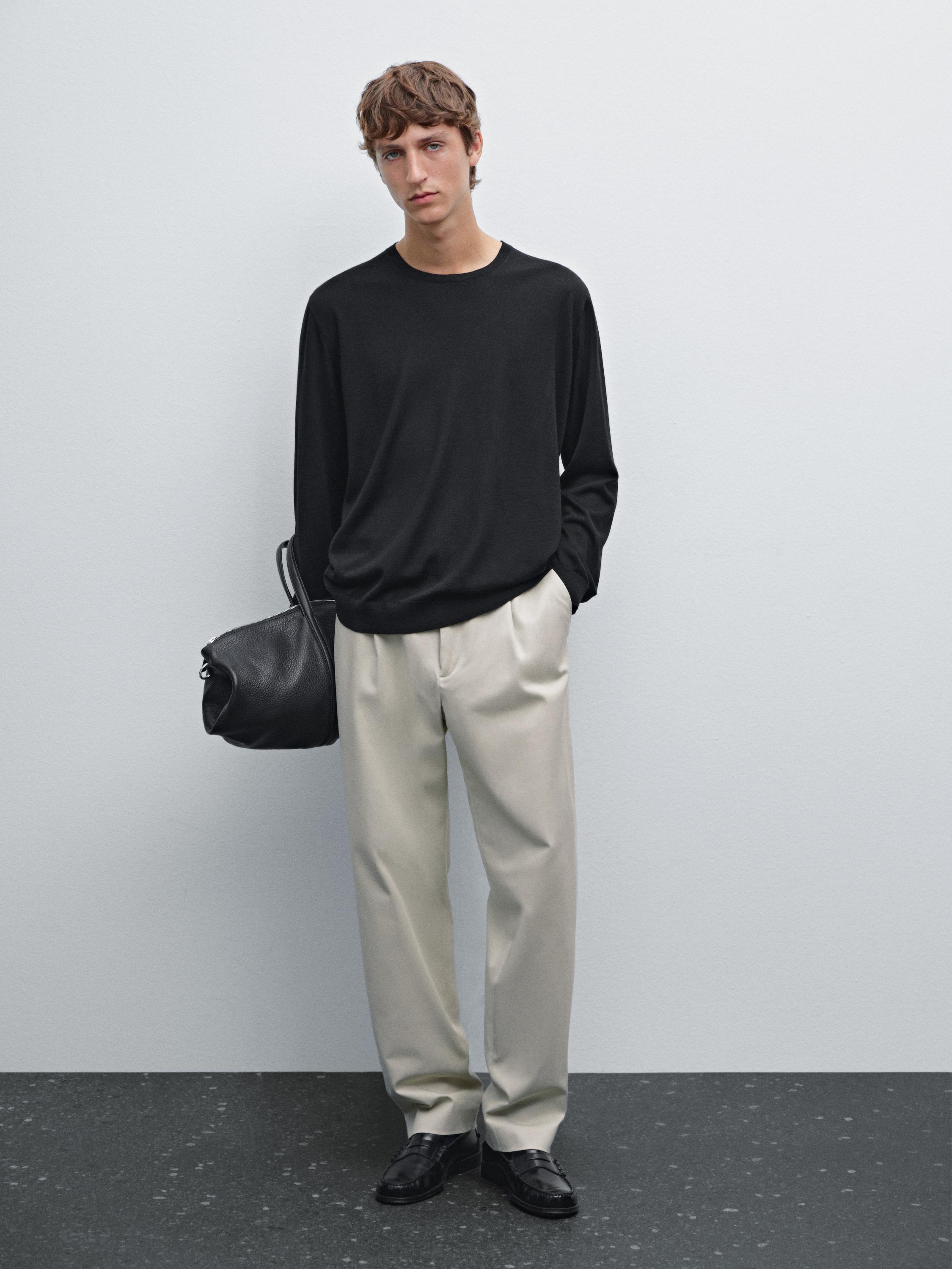 100% merino wool knit sweater