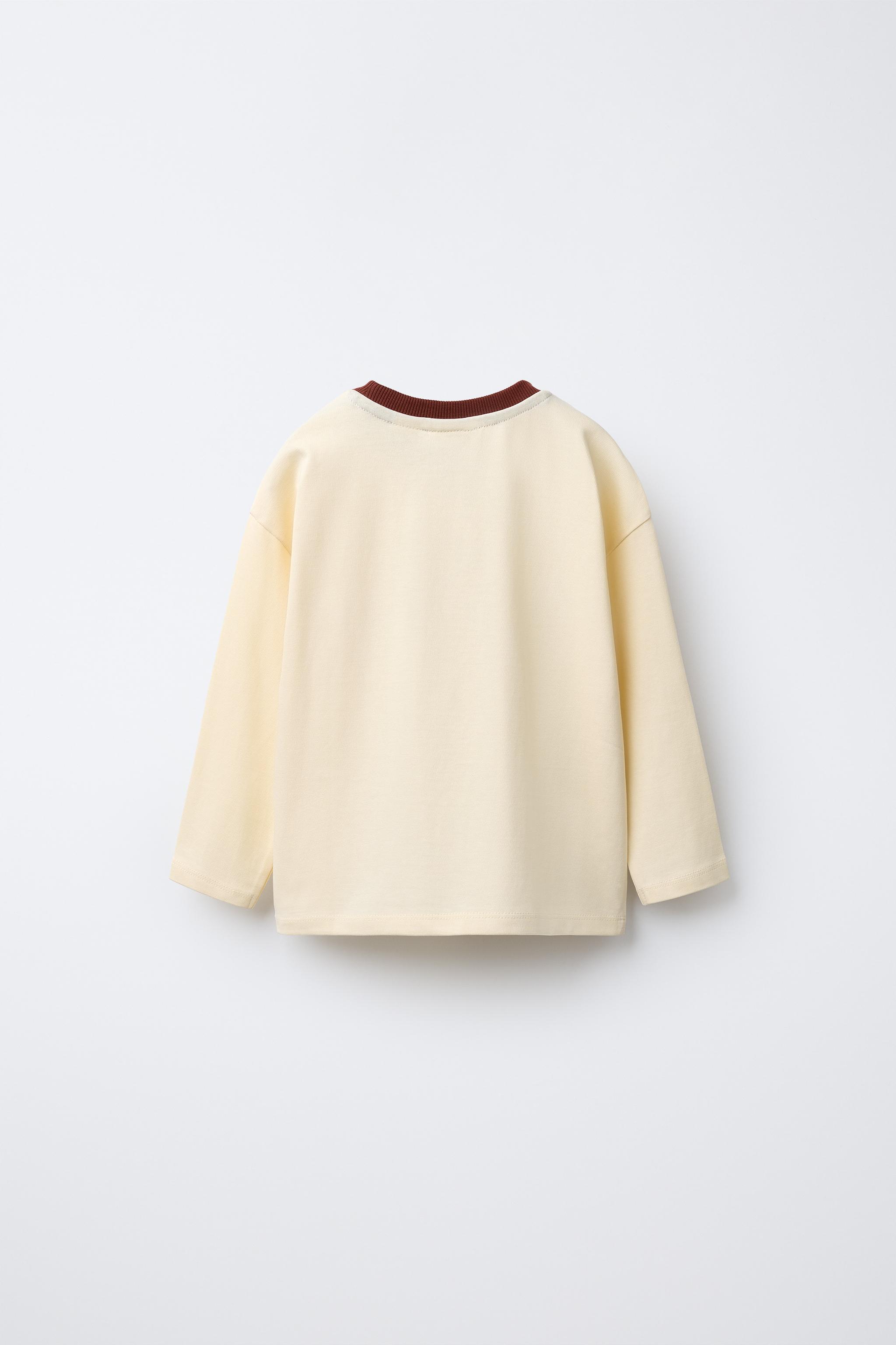 FLOCKED TEXT T-SHIRT