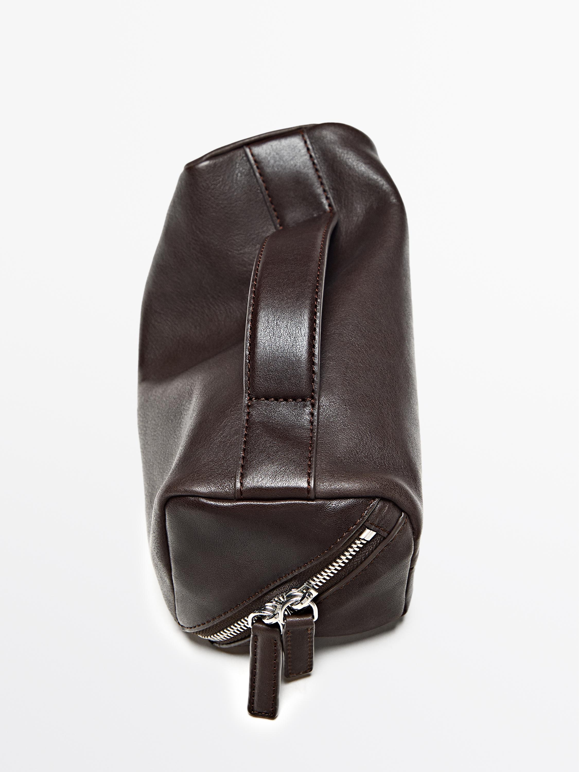 Nappa leather toiletry bag