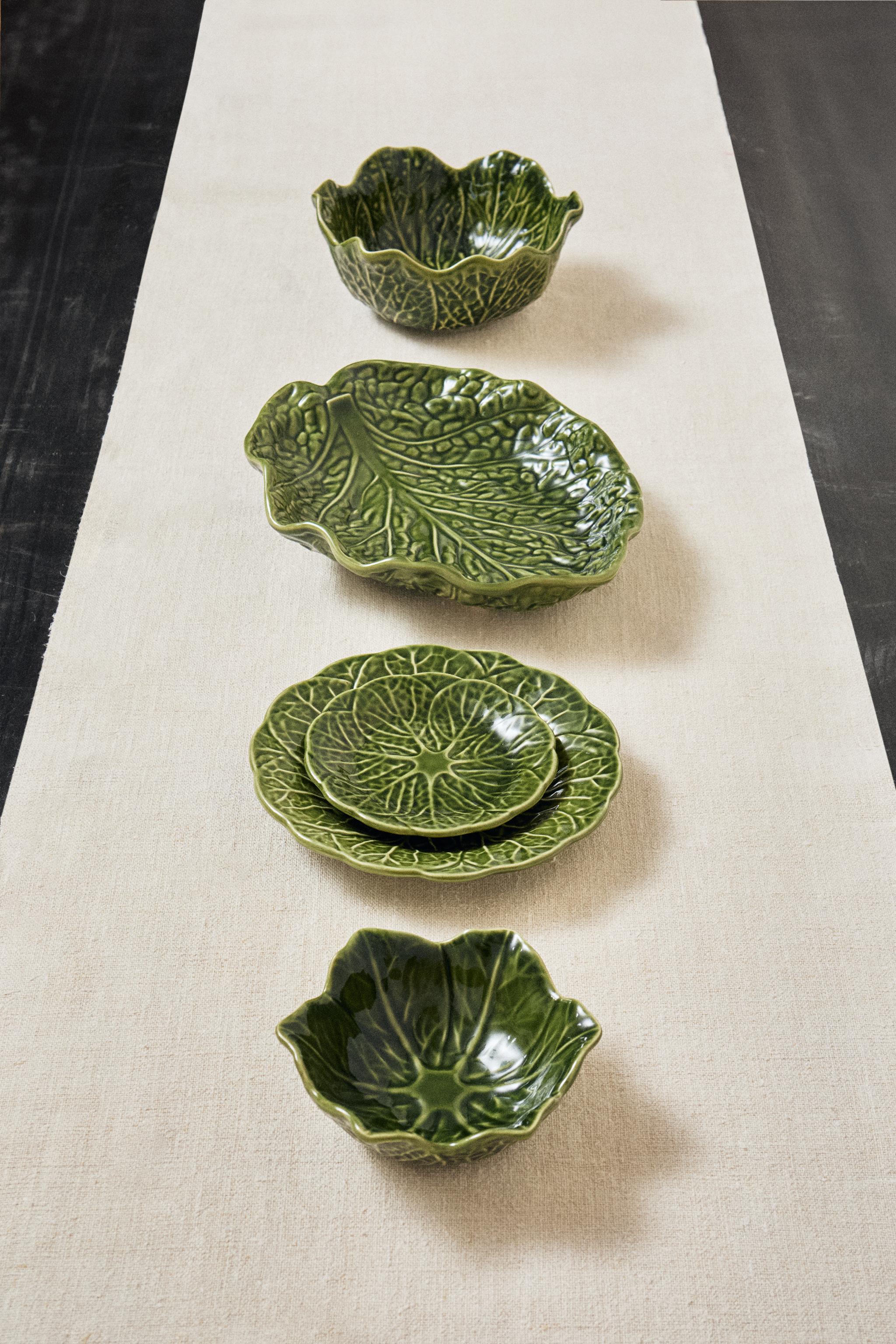 STONEWARE CABBAGE  SIDE PLATE