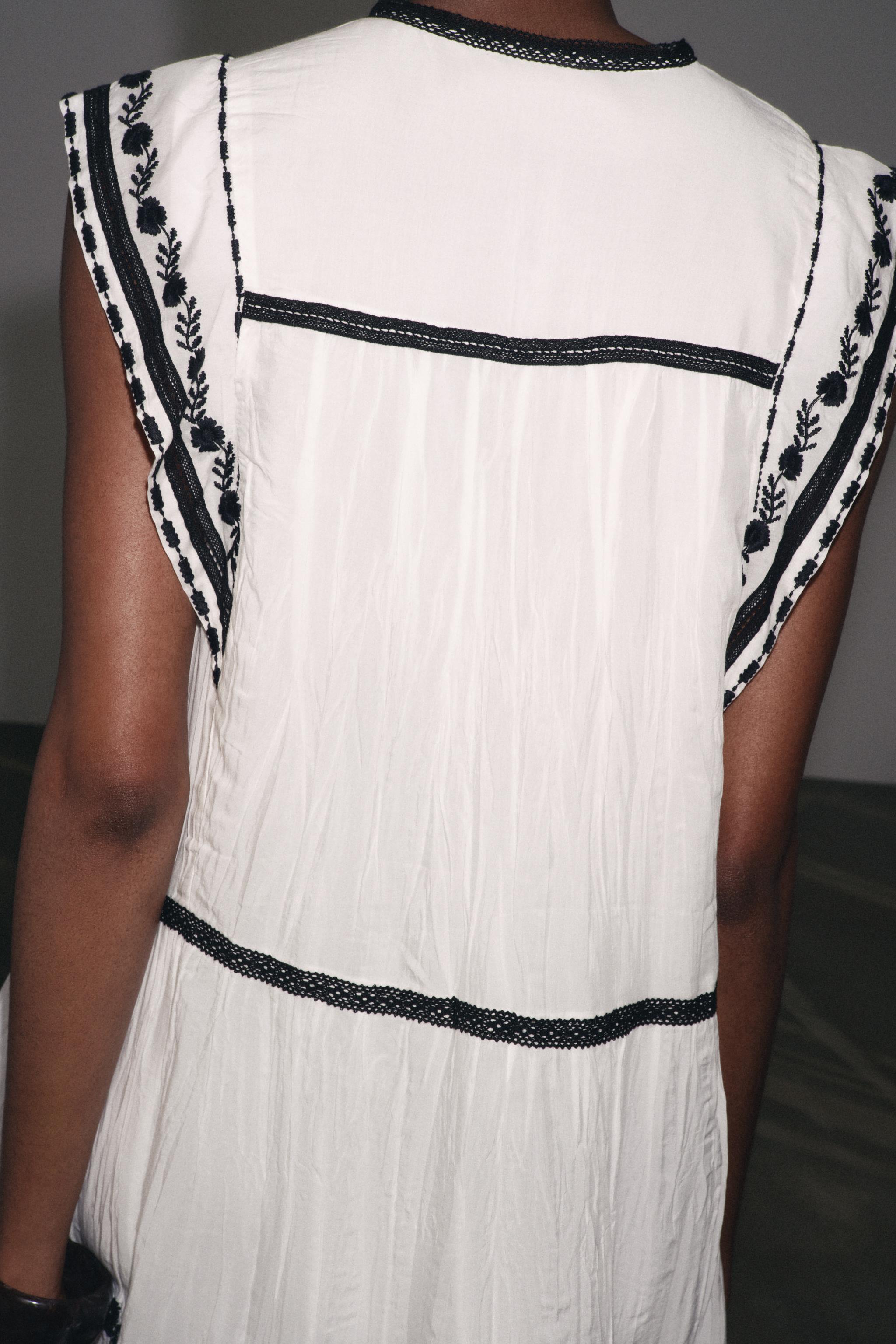 ZW COLLECTION EMBROIDERED SHORT DRESS