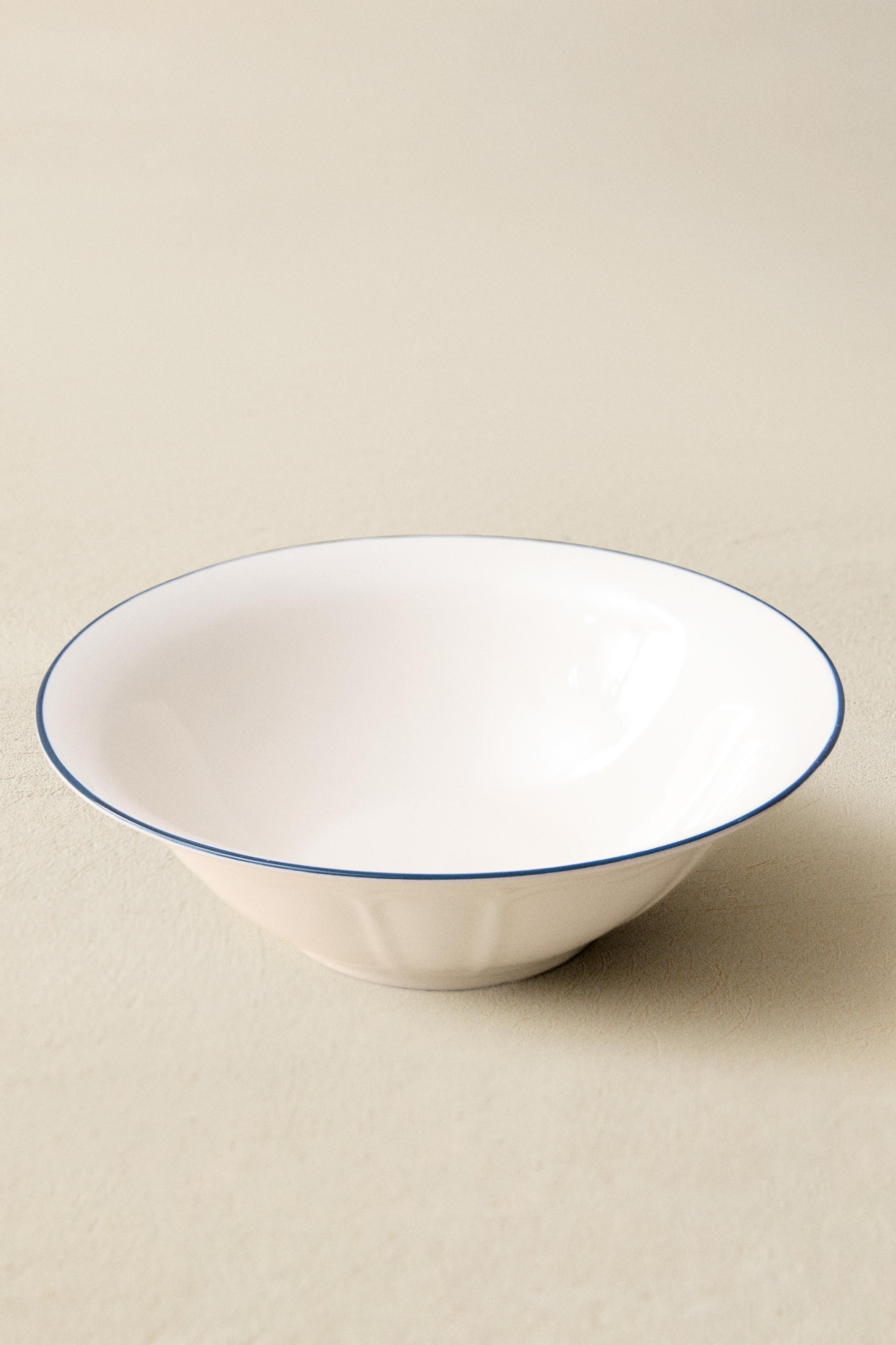 SALAD BOWL WITH CONTRAST RIM