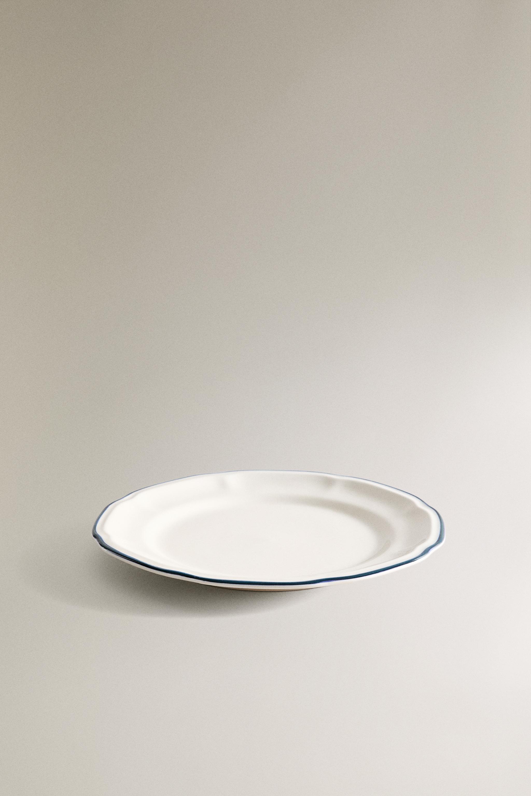 DESSERT PLATE WITH CONTRAST RIM