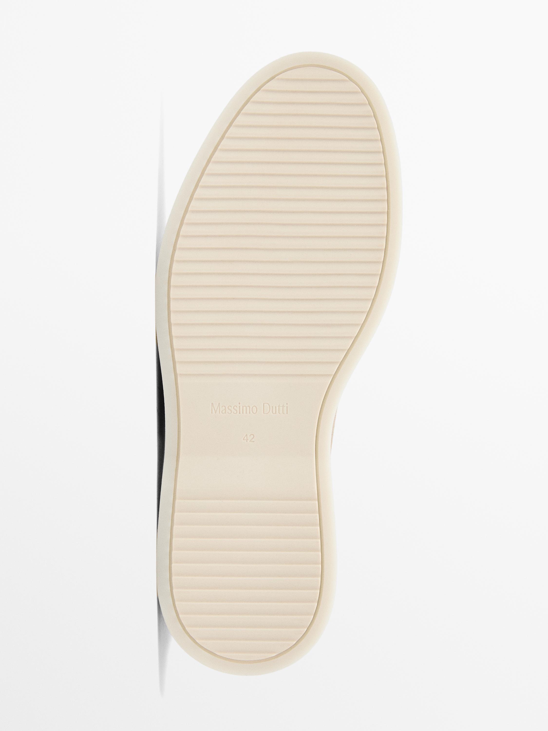 Split leather loafers