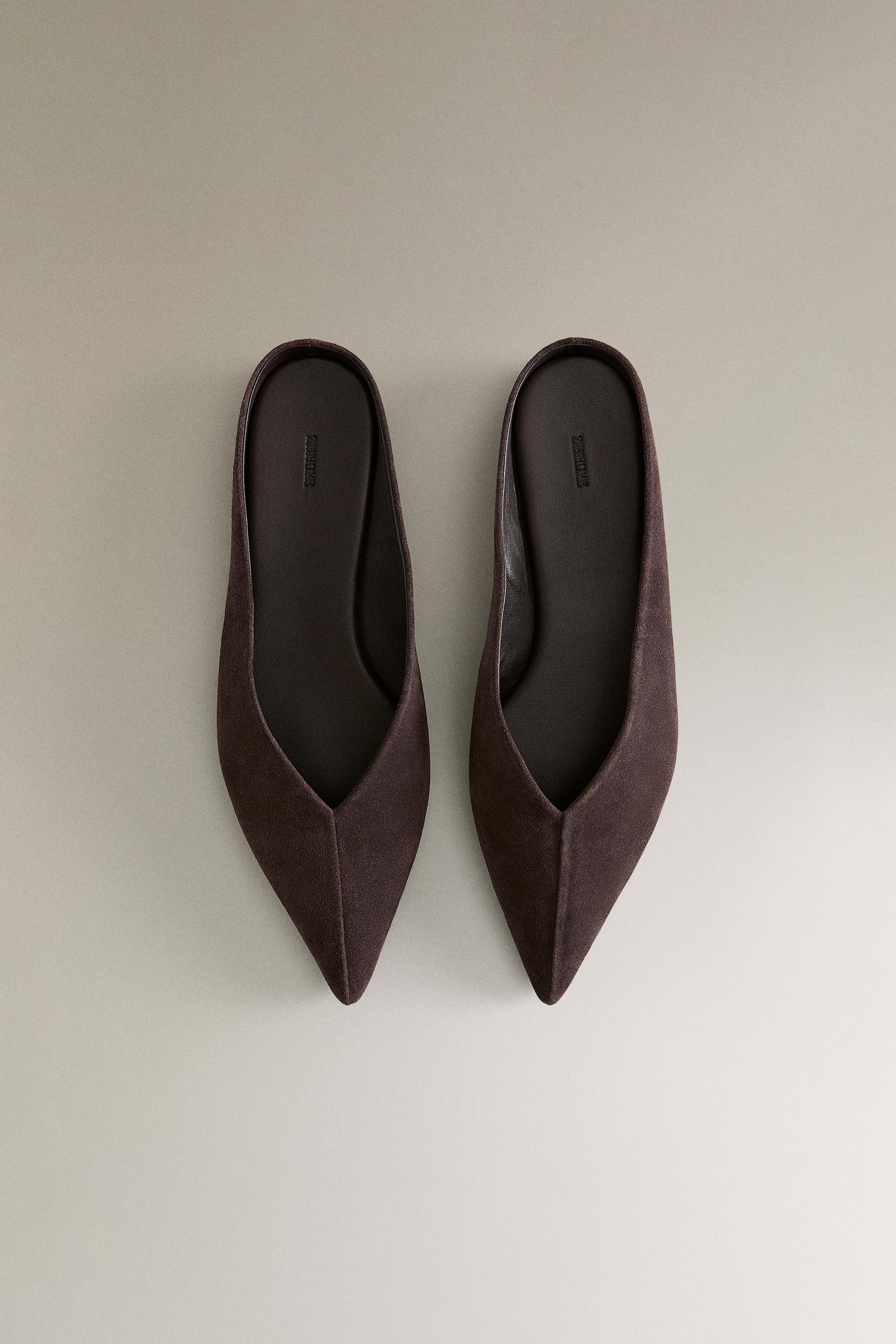 POINTED LEATHER MULES