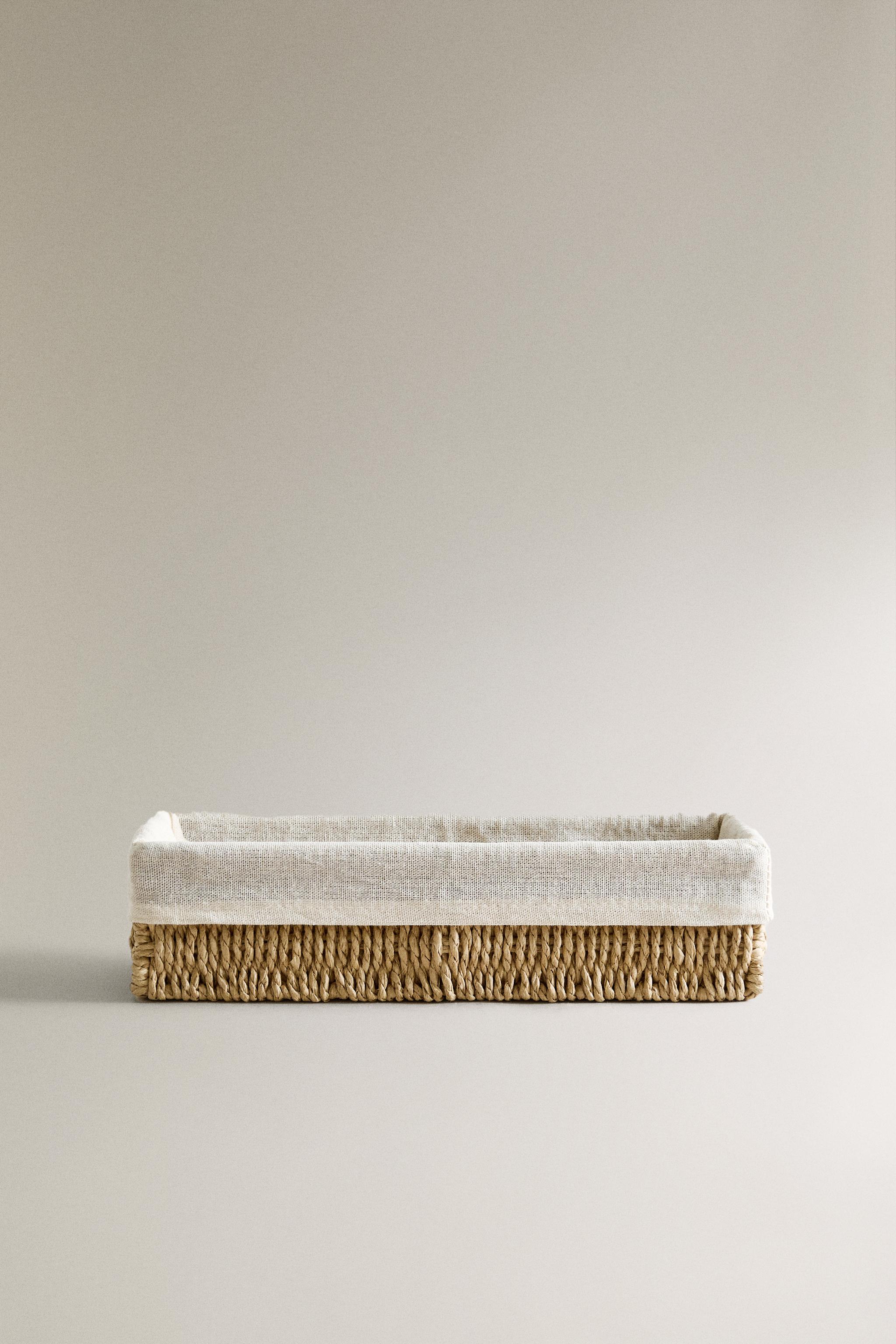 RECTANGULAR FABRIC INTERIOR BASKET