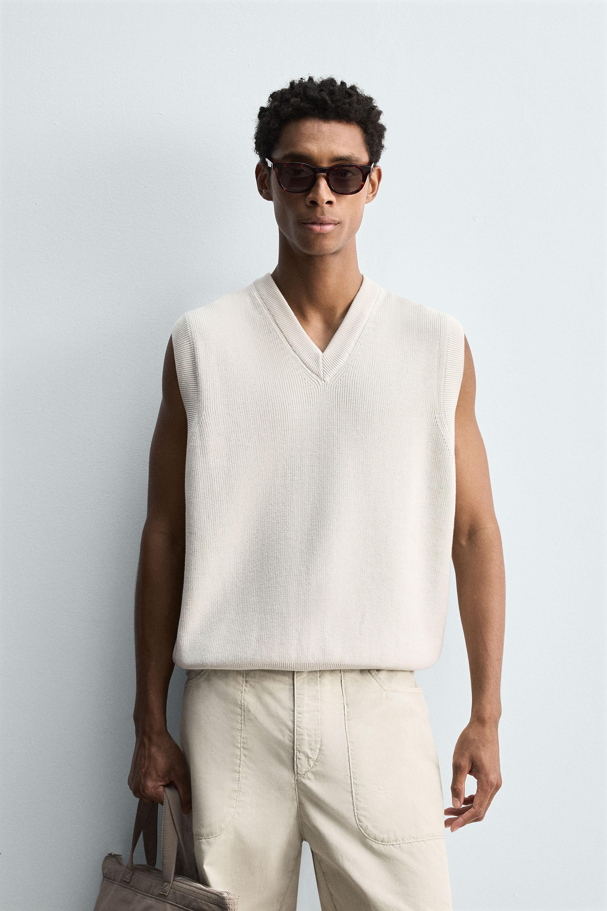 COTTON KNIT VEST