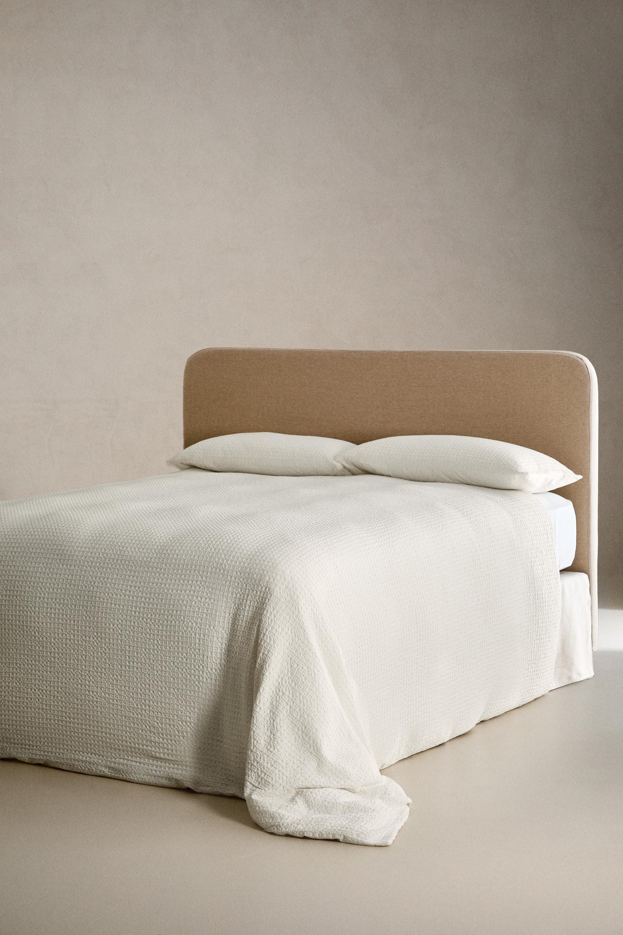 WAFFLE-KNIT DUVET COVER