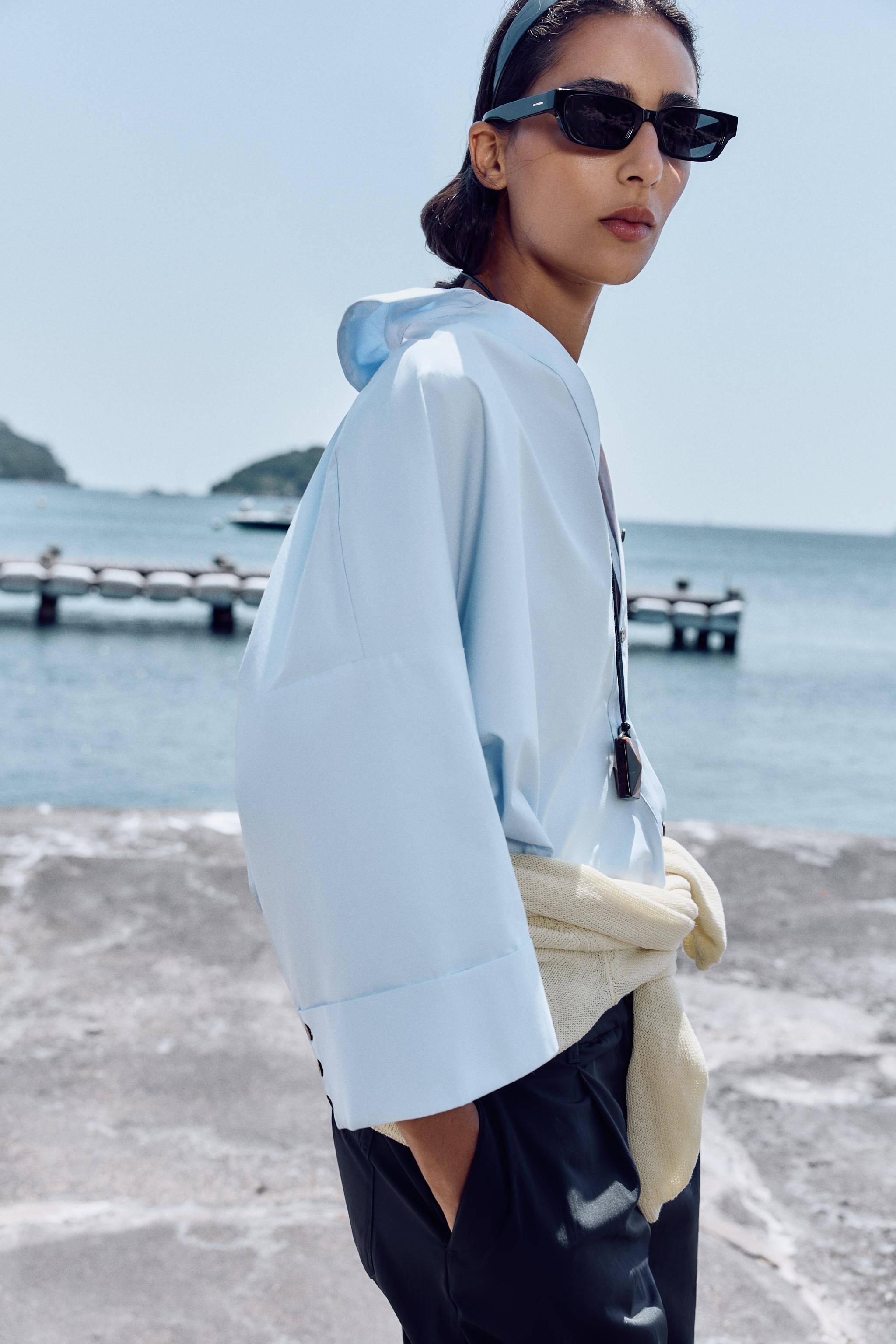 WIDE SLEEVE POPLIN SHIRT