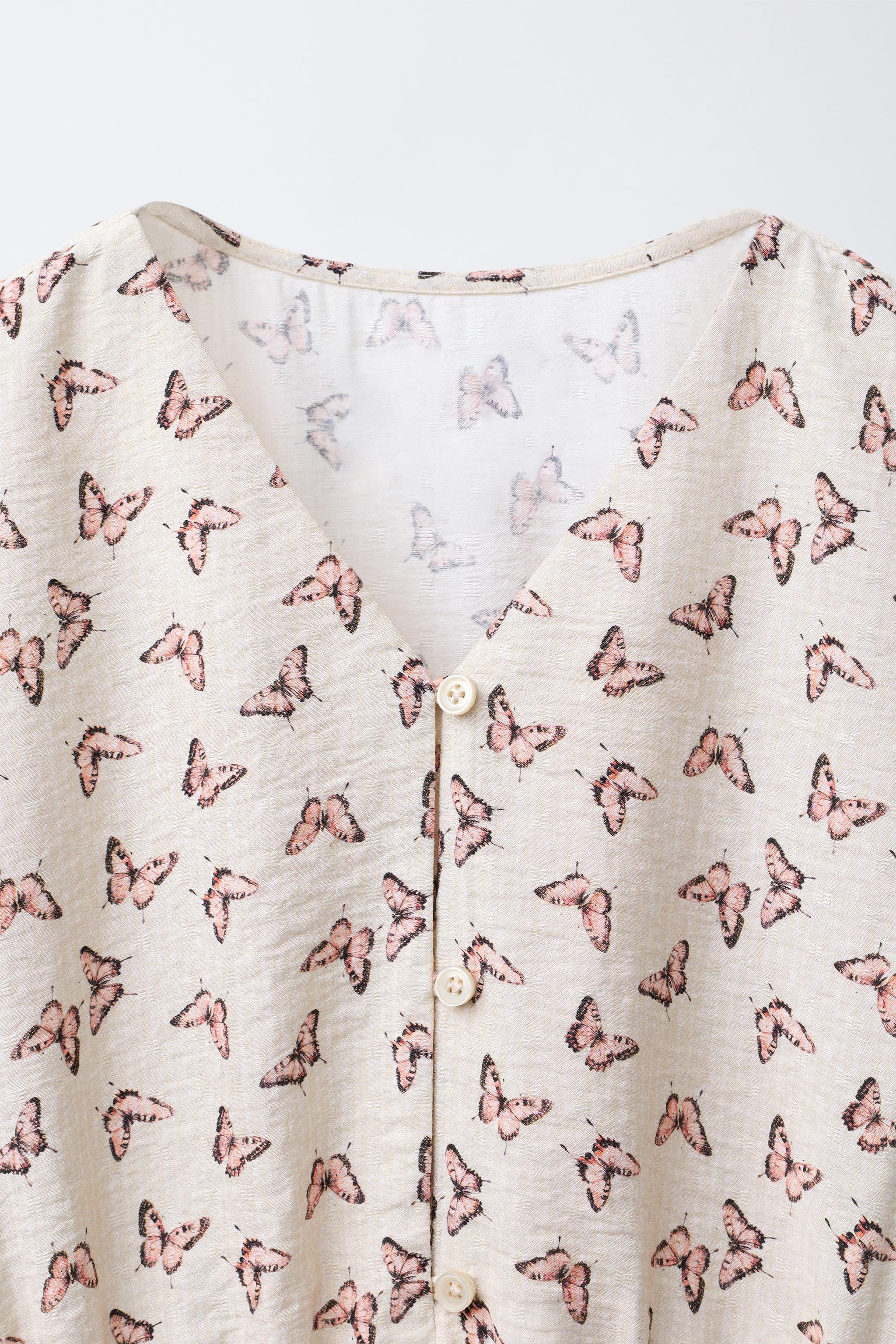 BUTTERFLY PRINT DRESS