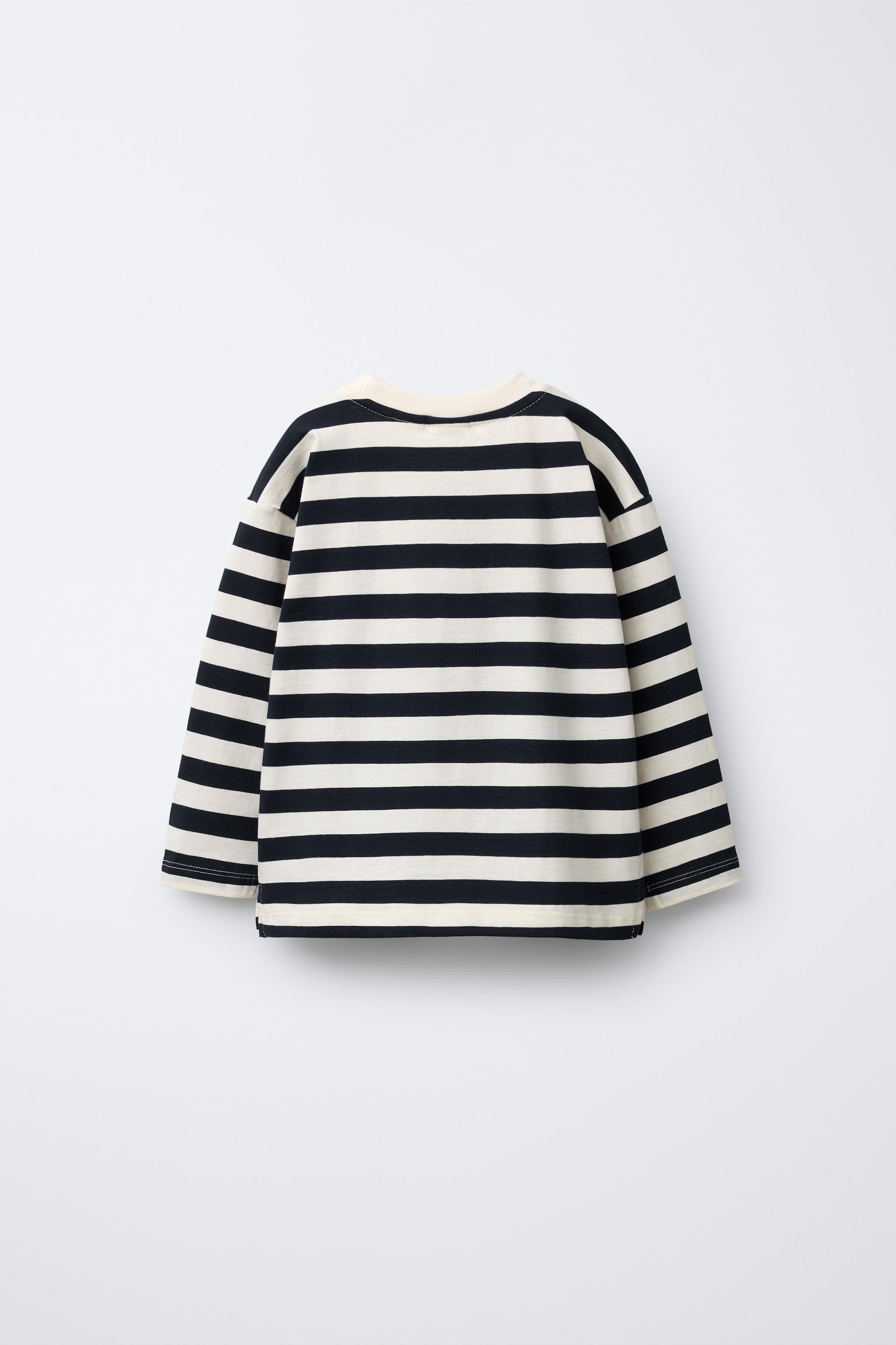 STRIPED PRINT T-SHIRT