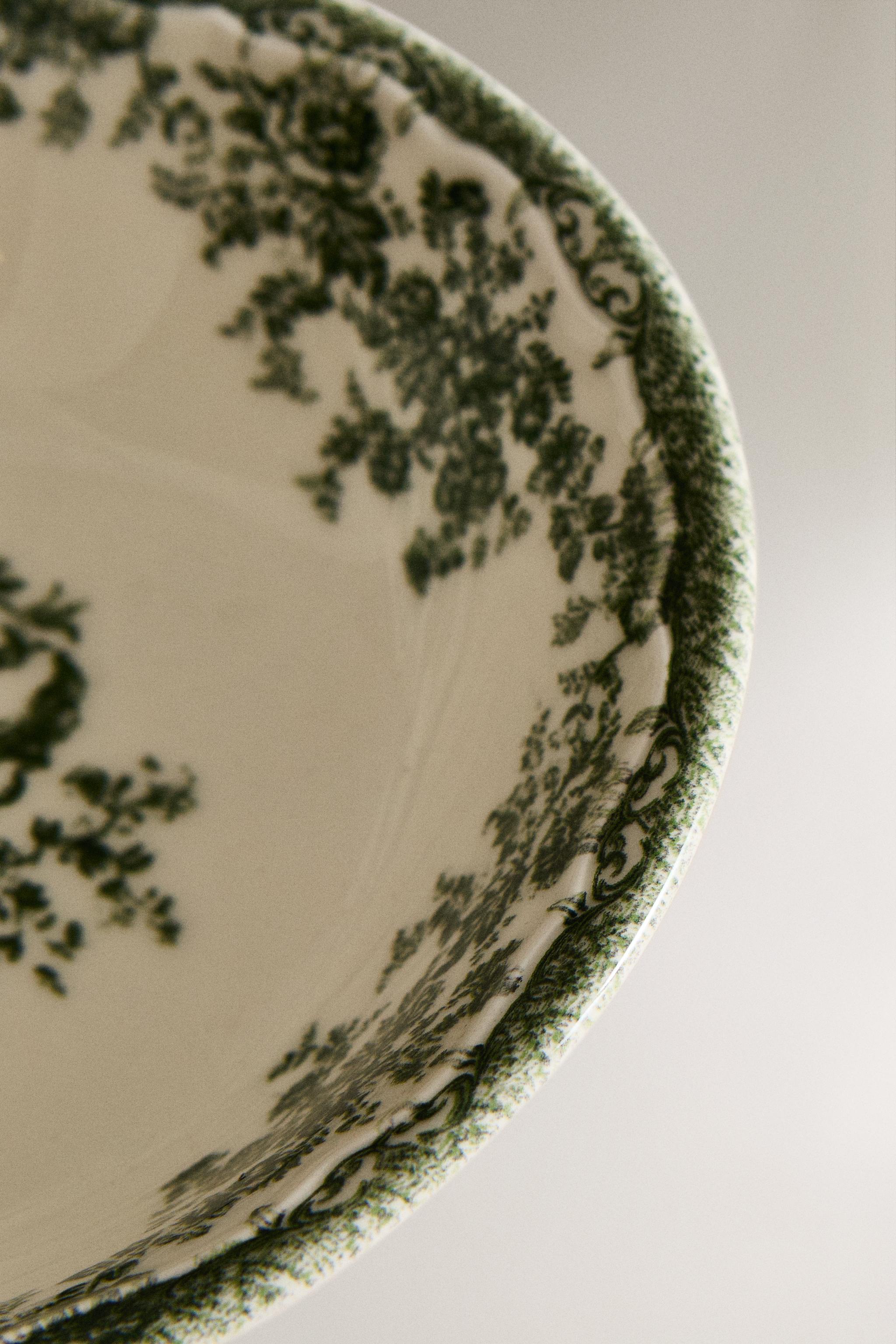 FLORAL EARTHENWARE BOWL