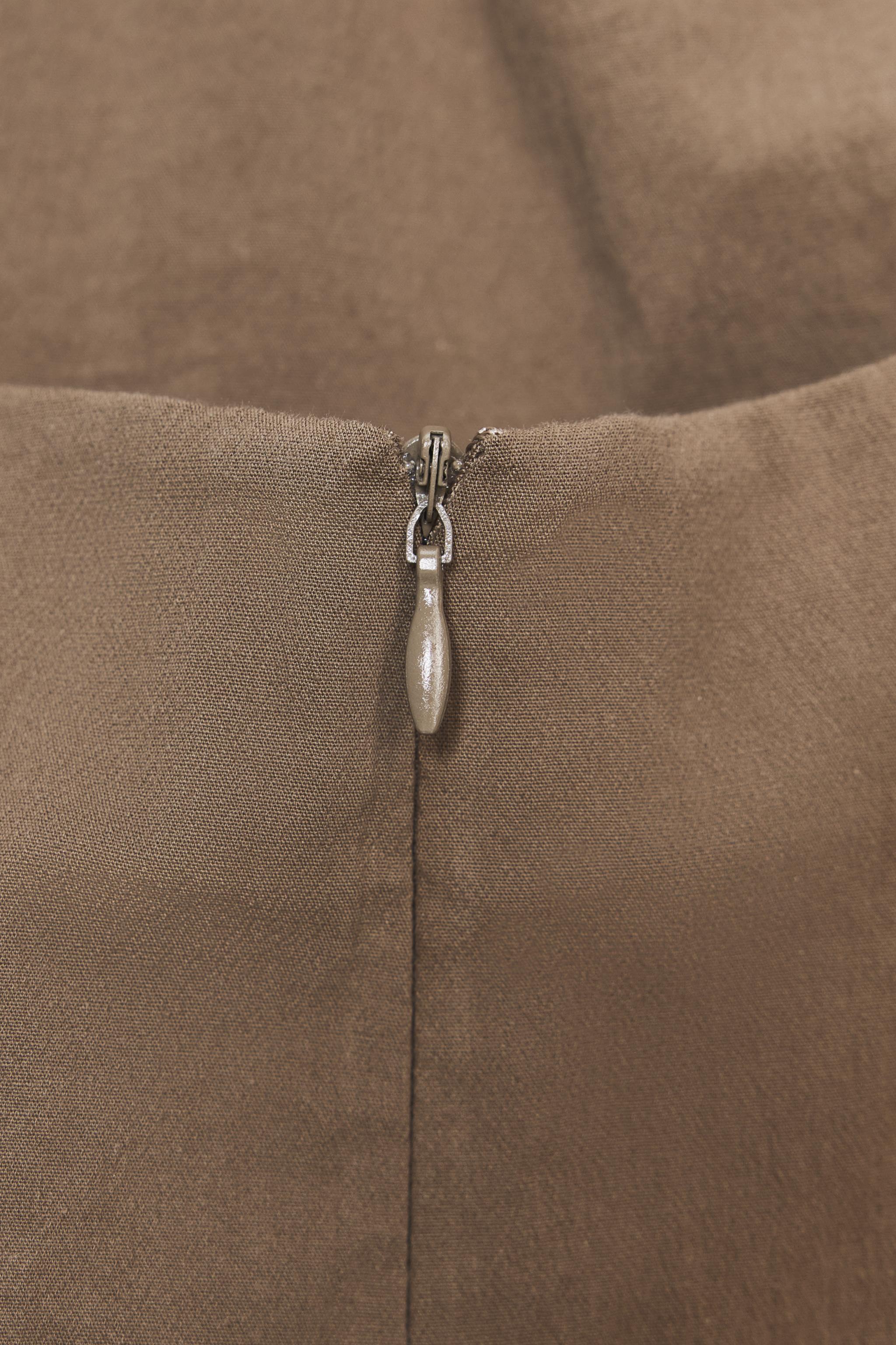 HALTER MIDI DRESS WITH TRIM