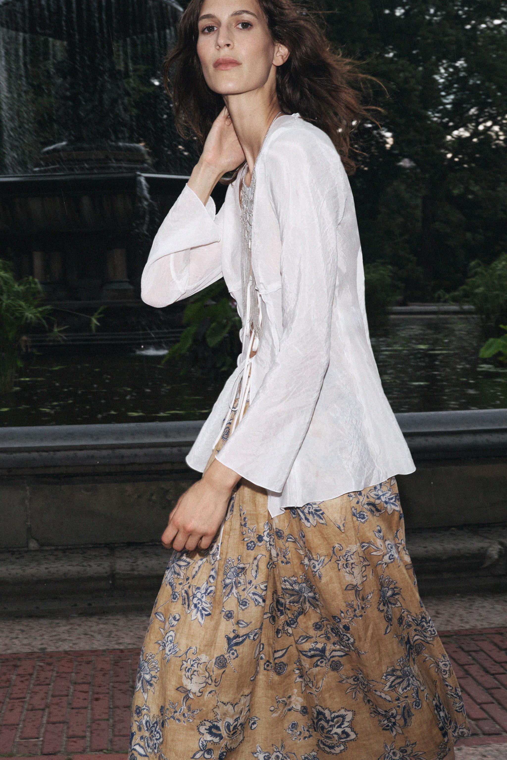 ZW COLLECTION RAMIE FLORAL PRINT SKIRT