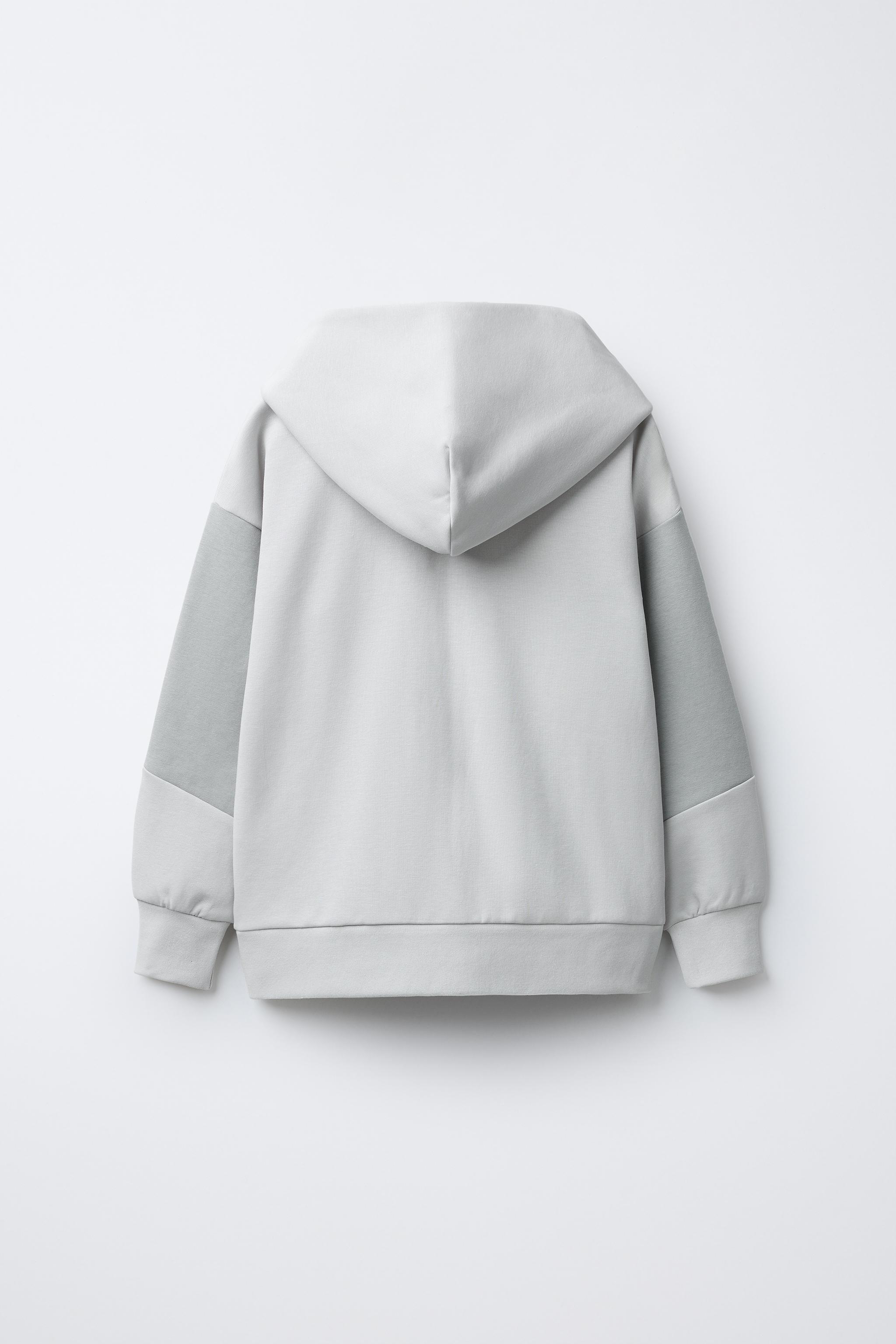 SPORTY TEXT ZIP-UP SWEATSHIRT