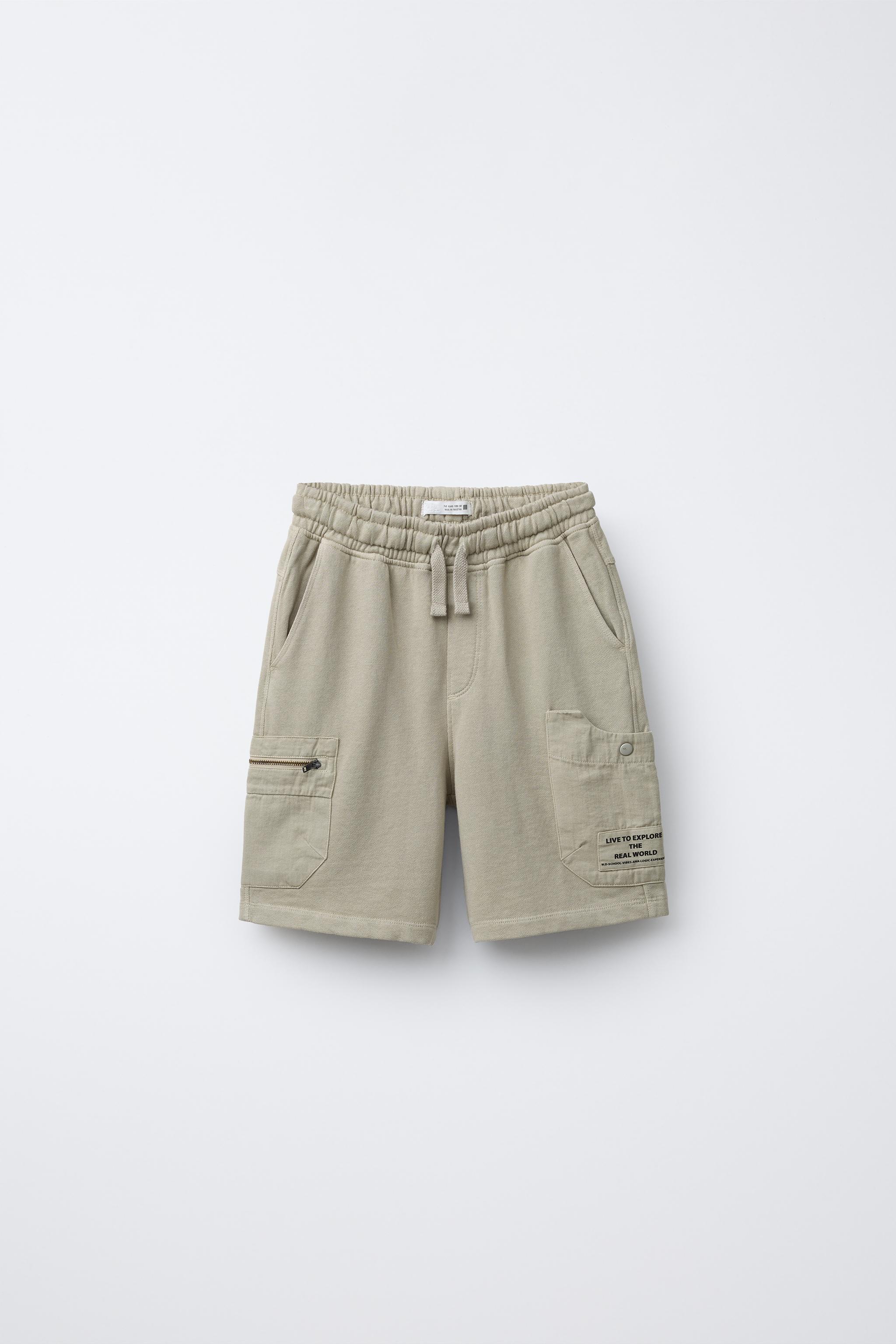 WASHED EFFECT CARGO SHORTS