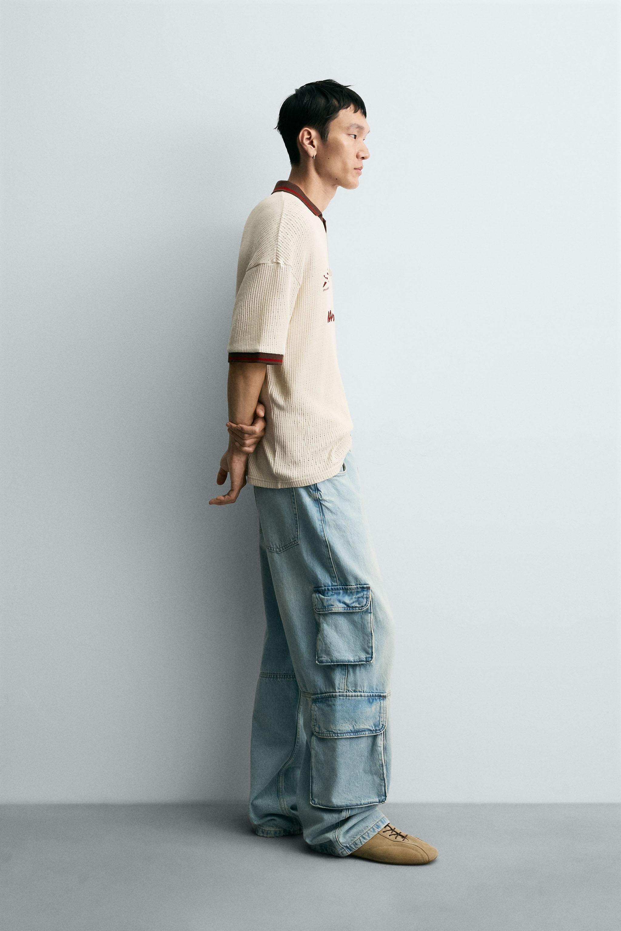 RETRO SOCCER TEXTURED POLO SHIRT