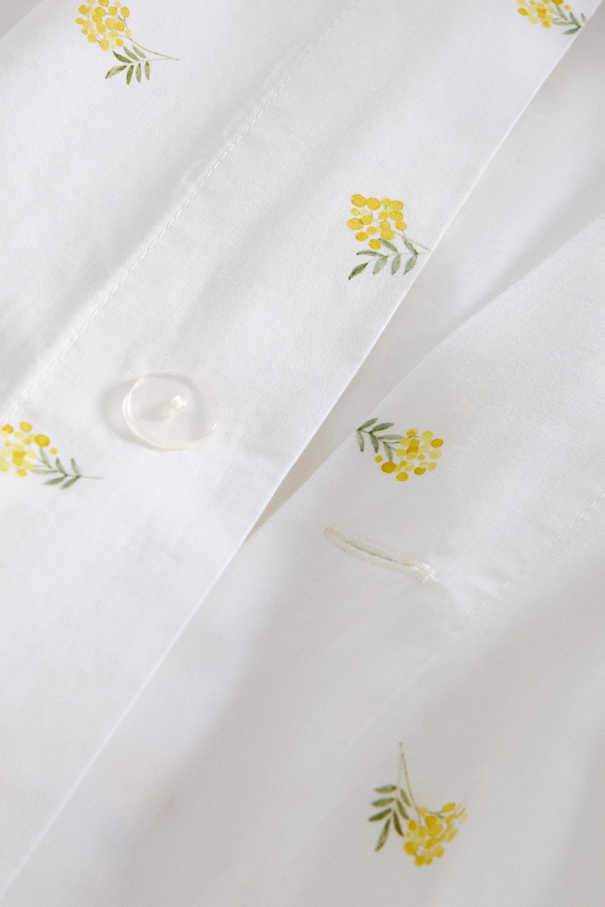 MIMOSA PRINT COTTON DUVET COVER