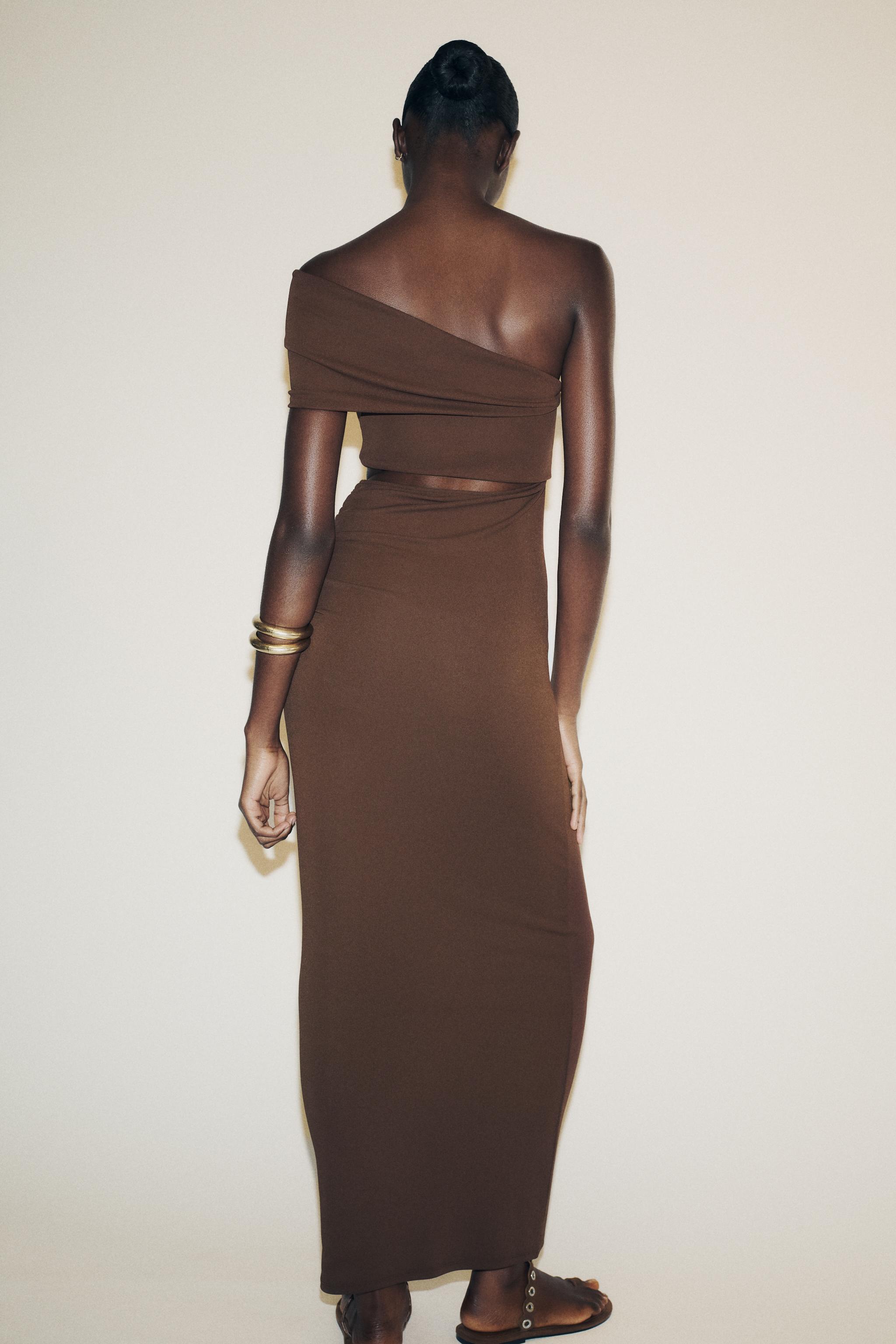 ASYMMETRIC CUT OUT MAXI DRESS