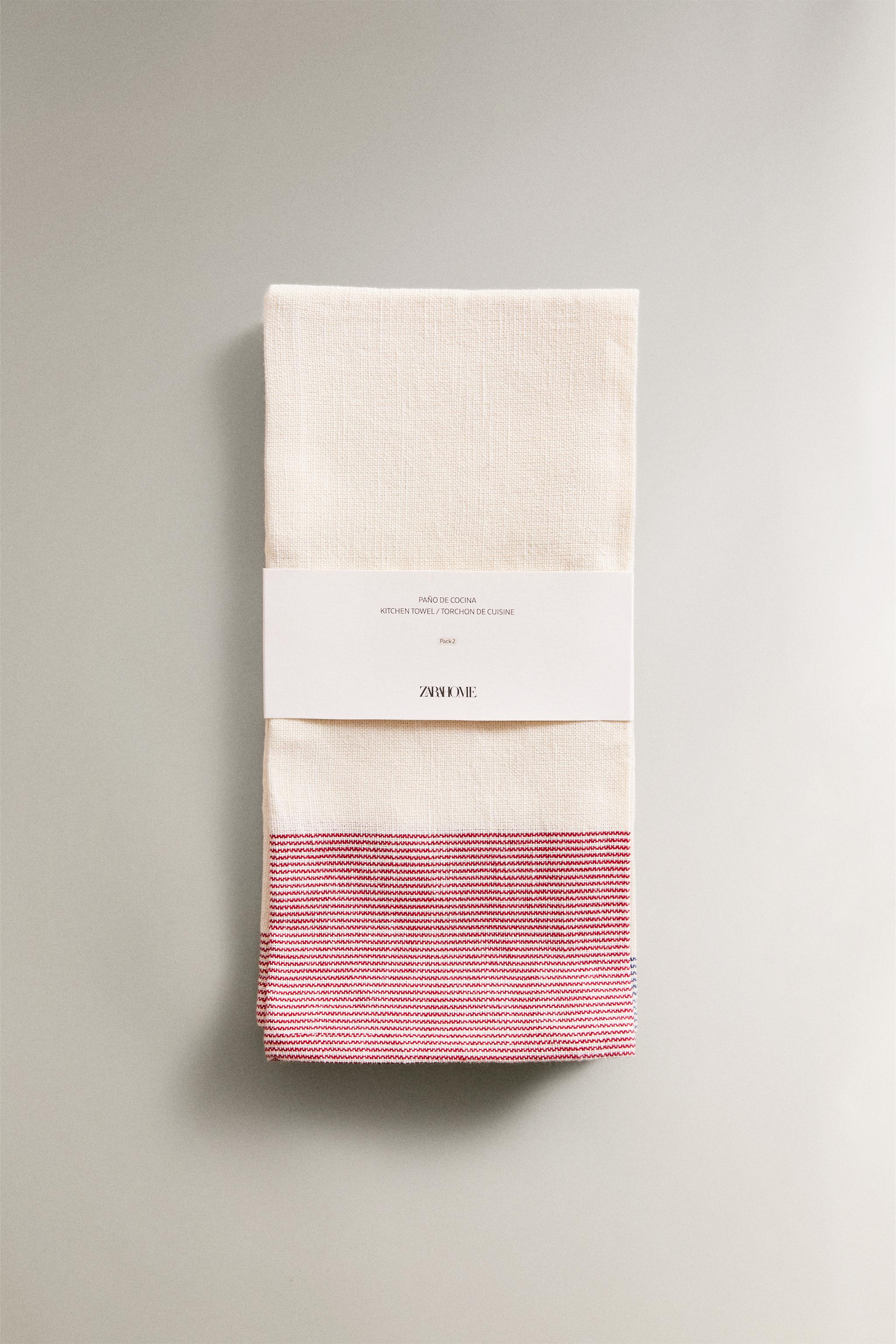 SET OF DYED THREAD KITCHEN TOWELS (SET OF 2)