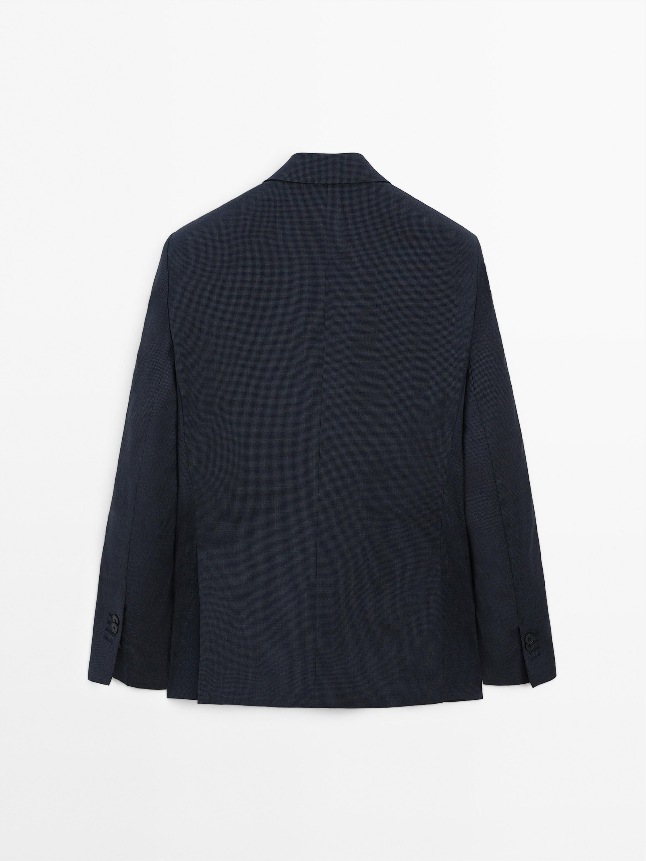 Houndstooth suit blazer