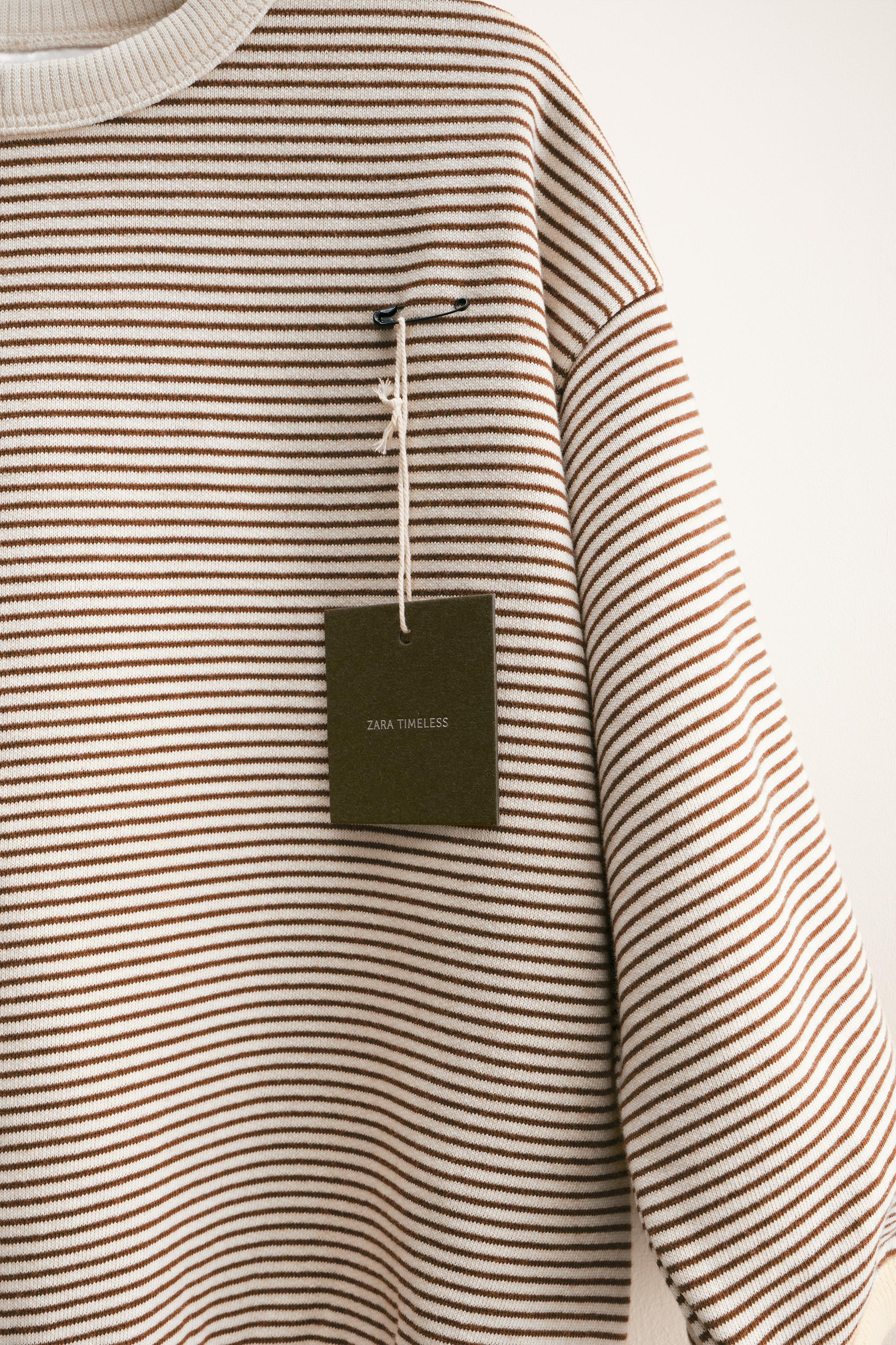 ZARA TIMELESS - FINE STRIPE SWEATSHIRT