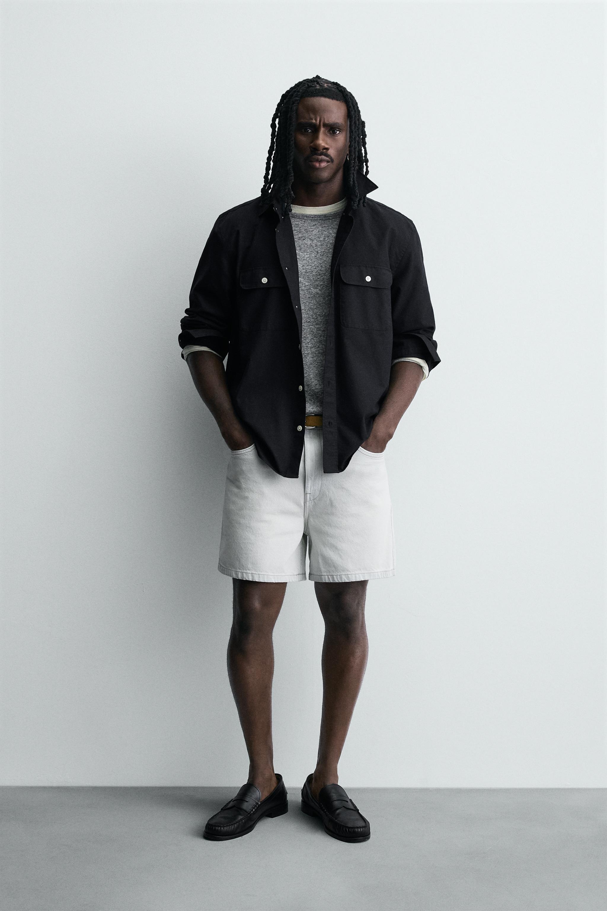 REGULAR FIT DENIM SHORTS