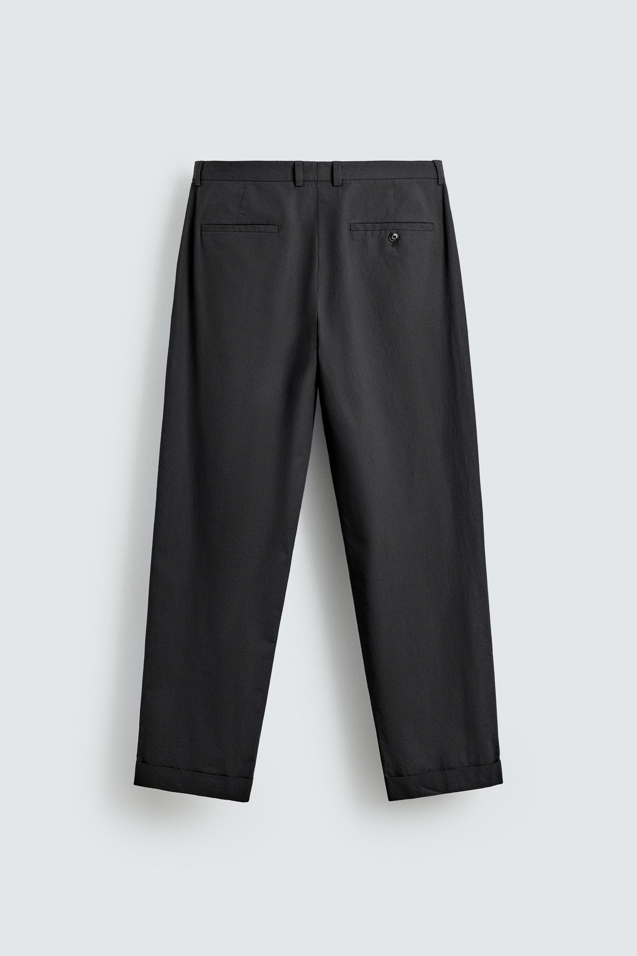 POPLIN SUIT PANTS