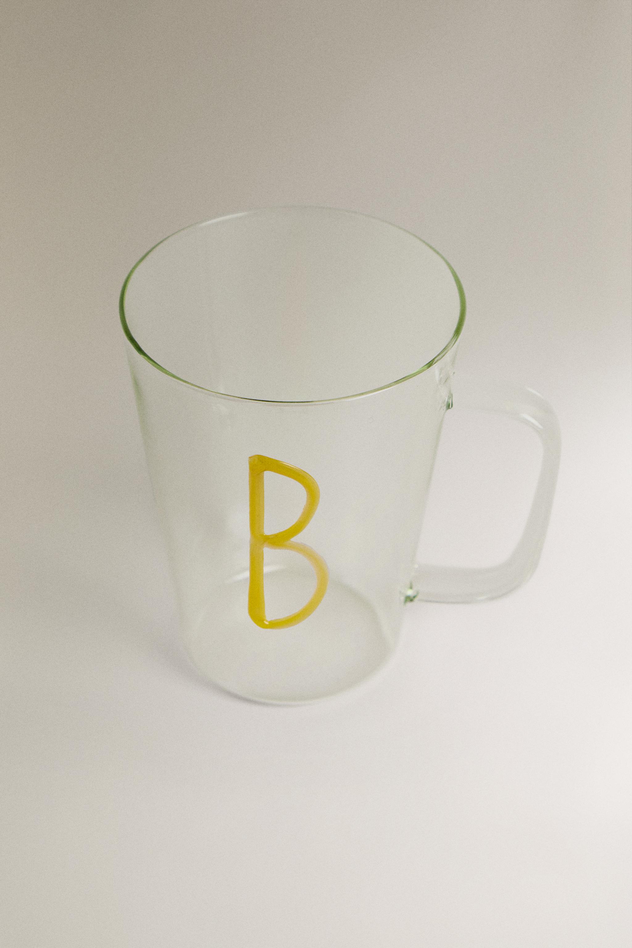BOROSILICATE MUG WITH INITIAL B