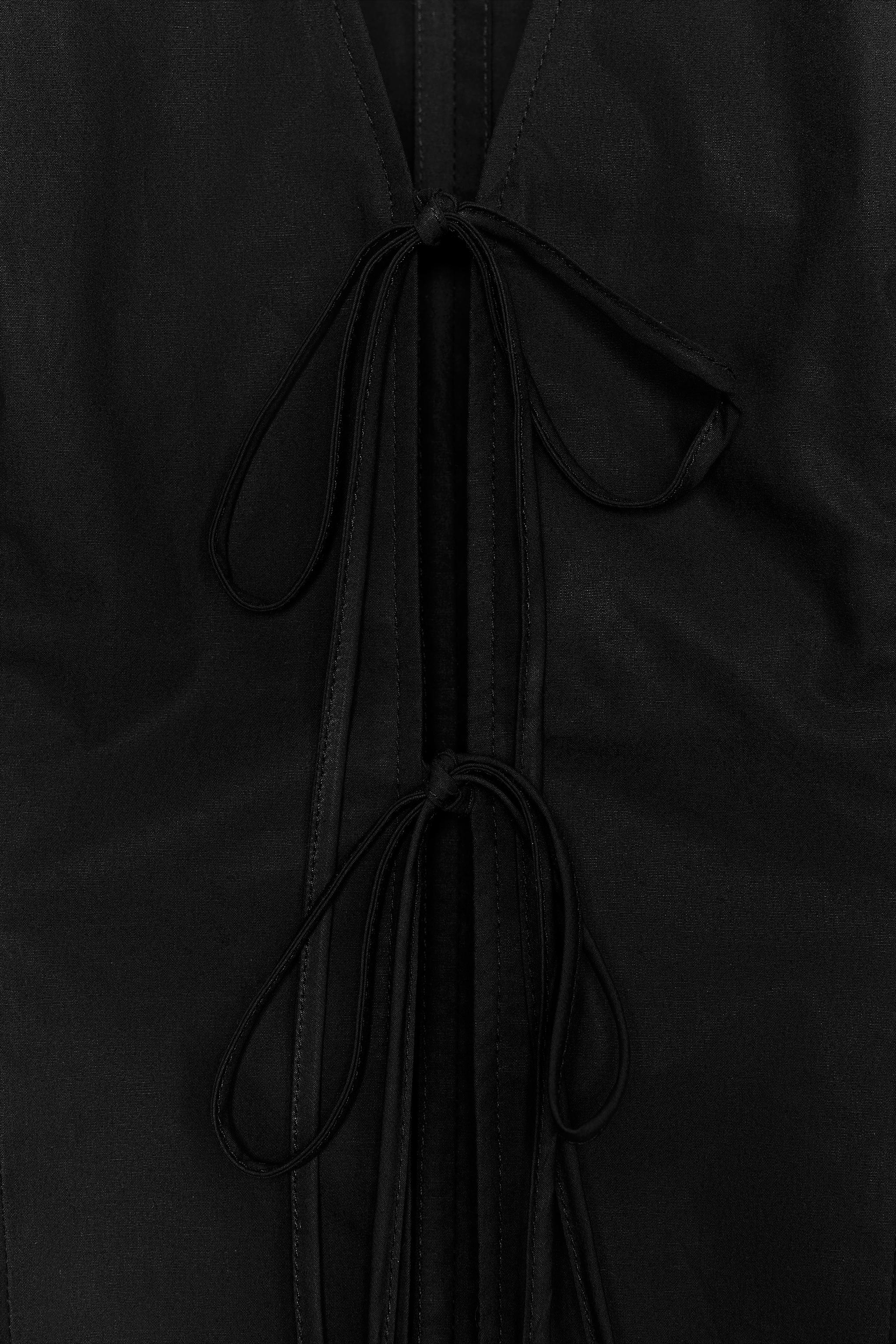 POPLIN SHIRT WITH TIES ZW COLLECTION