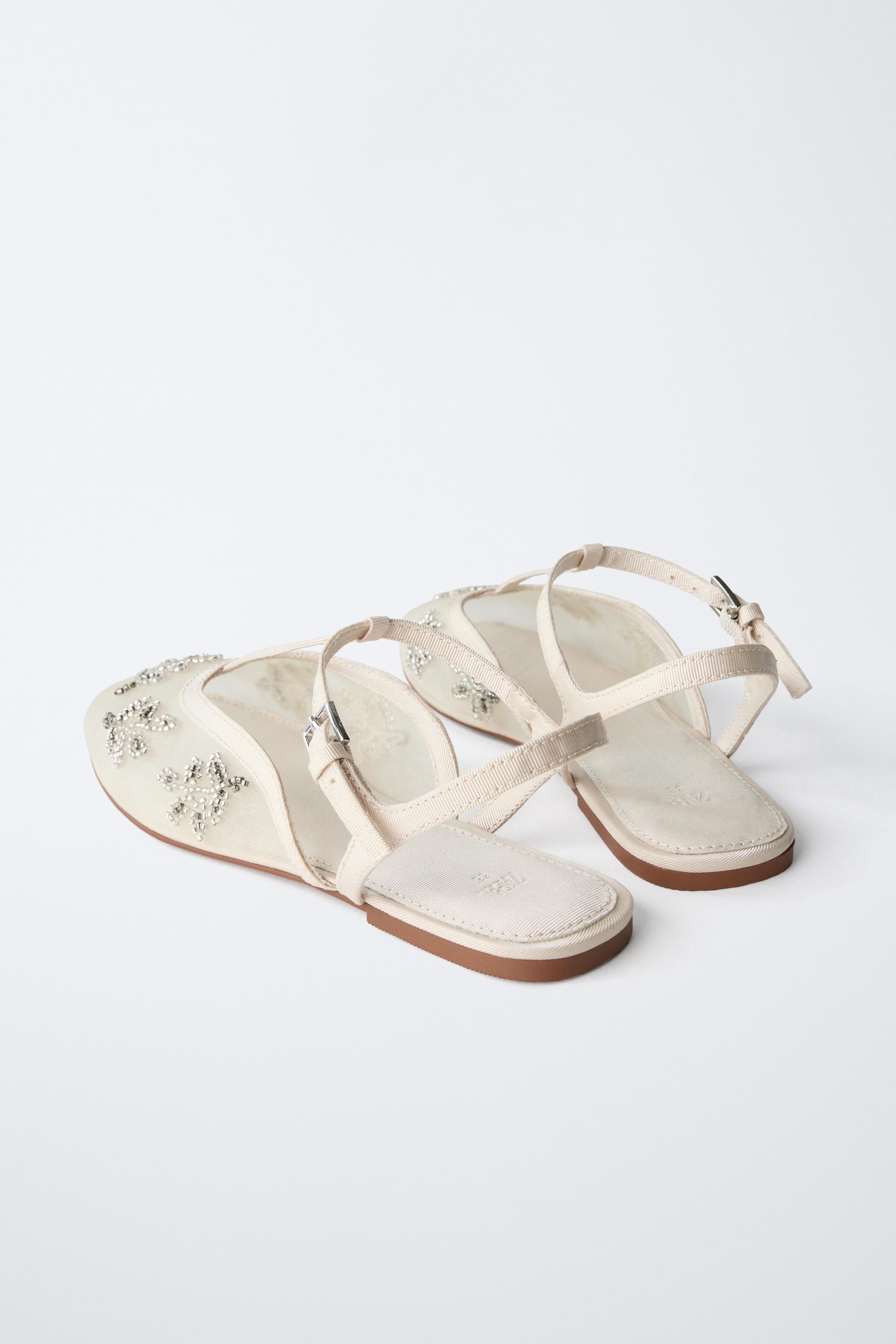 EMBROIDERED FANTASY SLINGBACK BALLET FLATS
