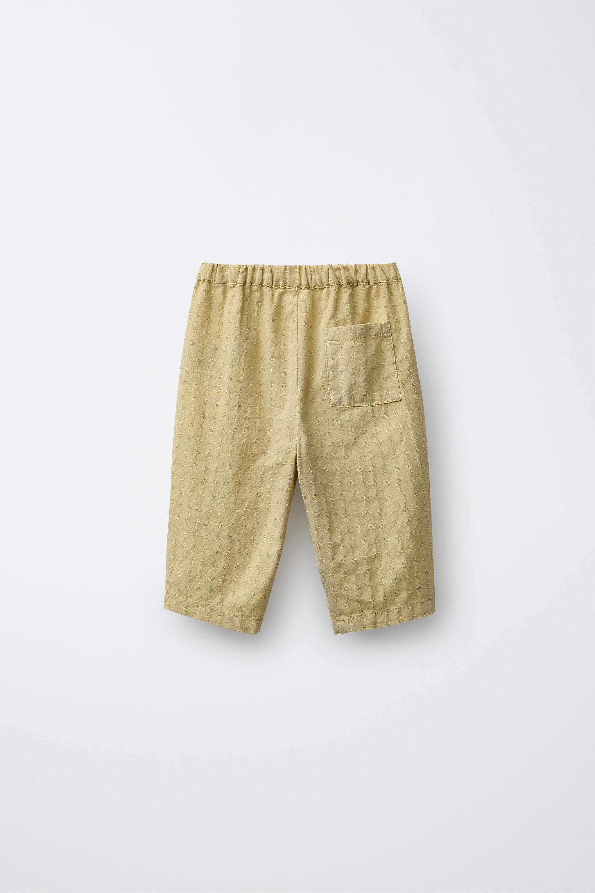 EMBROIDERED STRAIGHT LEG PANTS