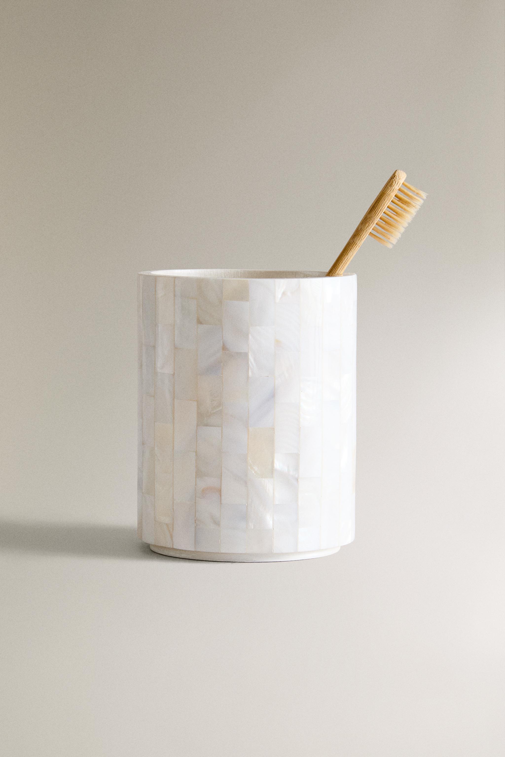 MOTHER-OF-PEARL TOOTHBRUSH HOLDER