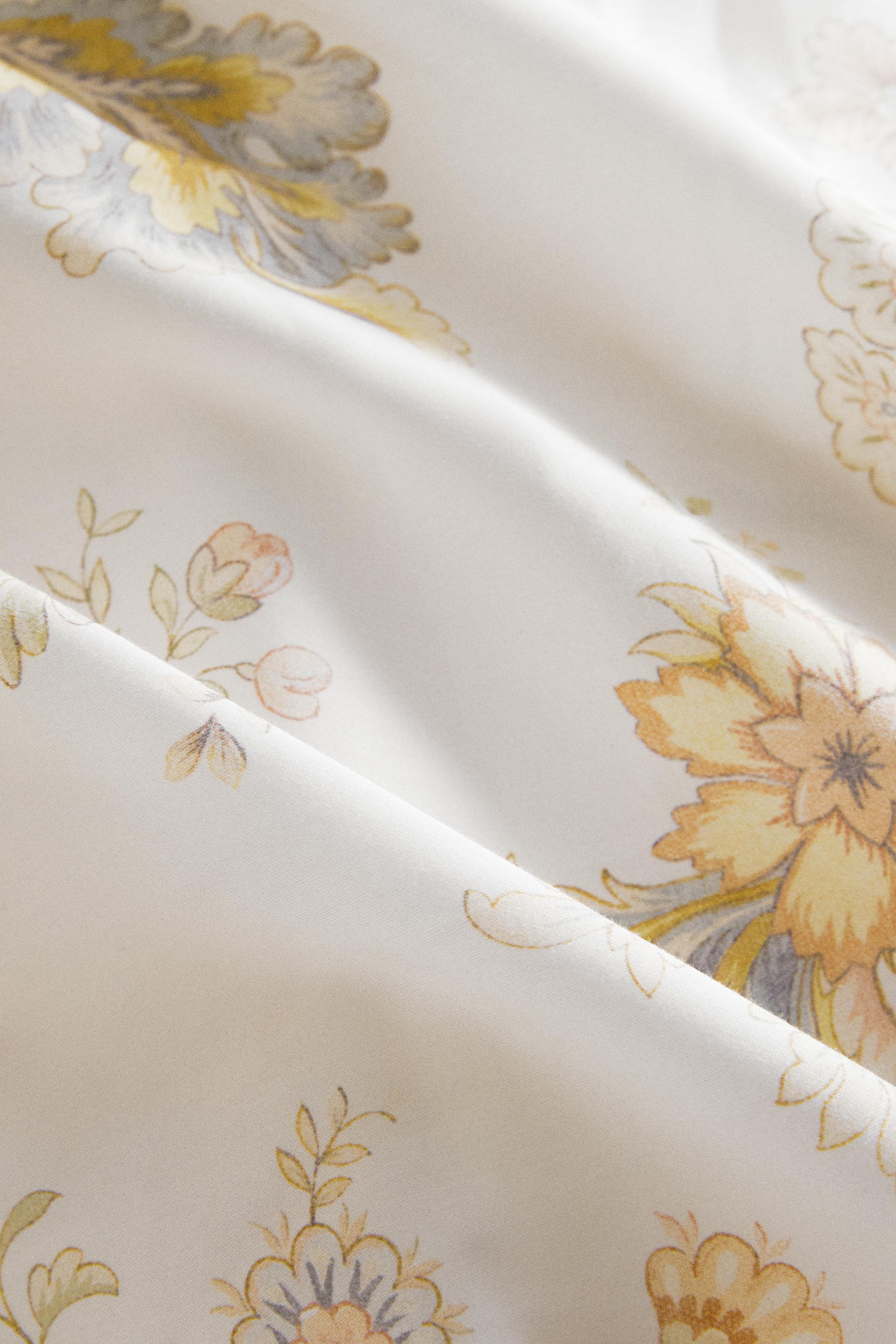 FLORAL PRINT SATEEN DUVET COVER