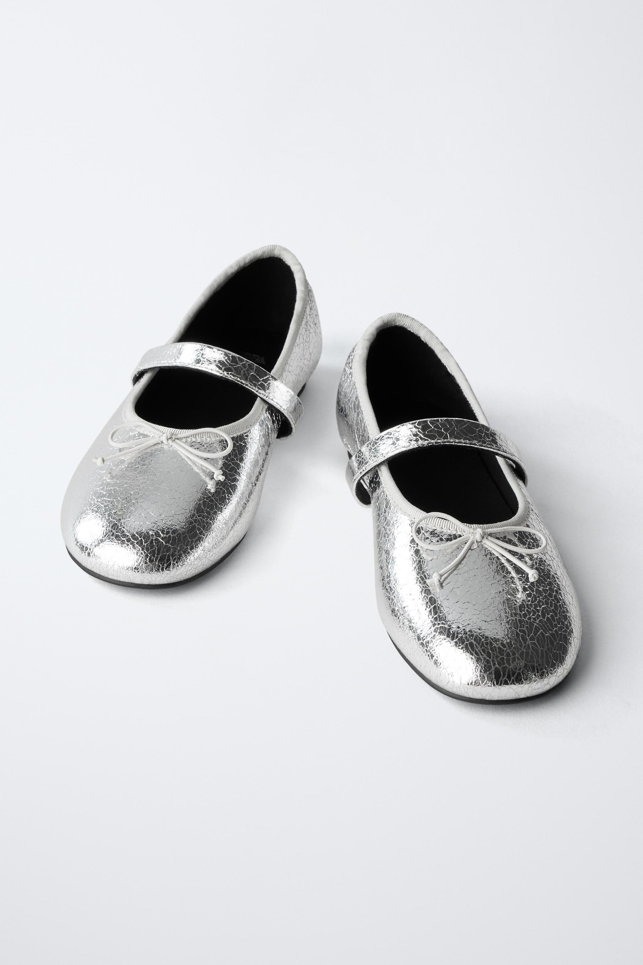 METALLIC BALLET FLATS