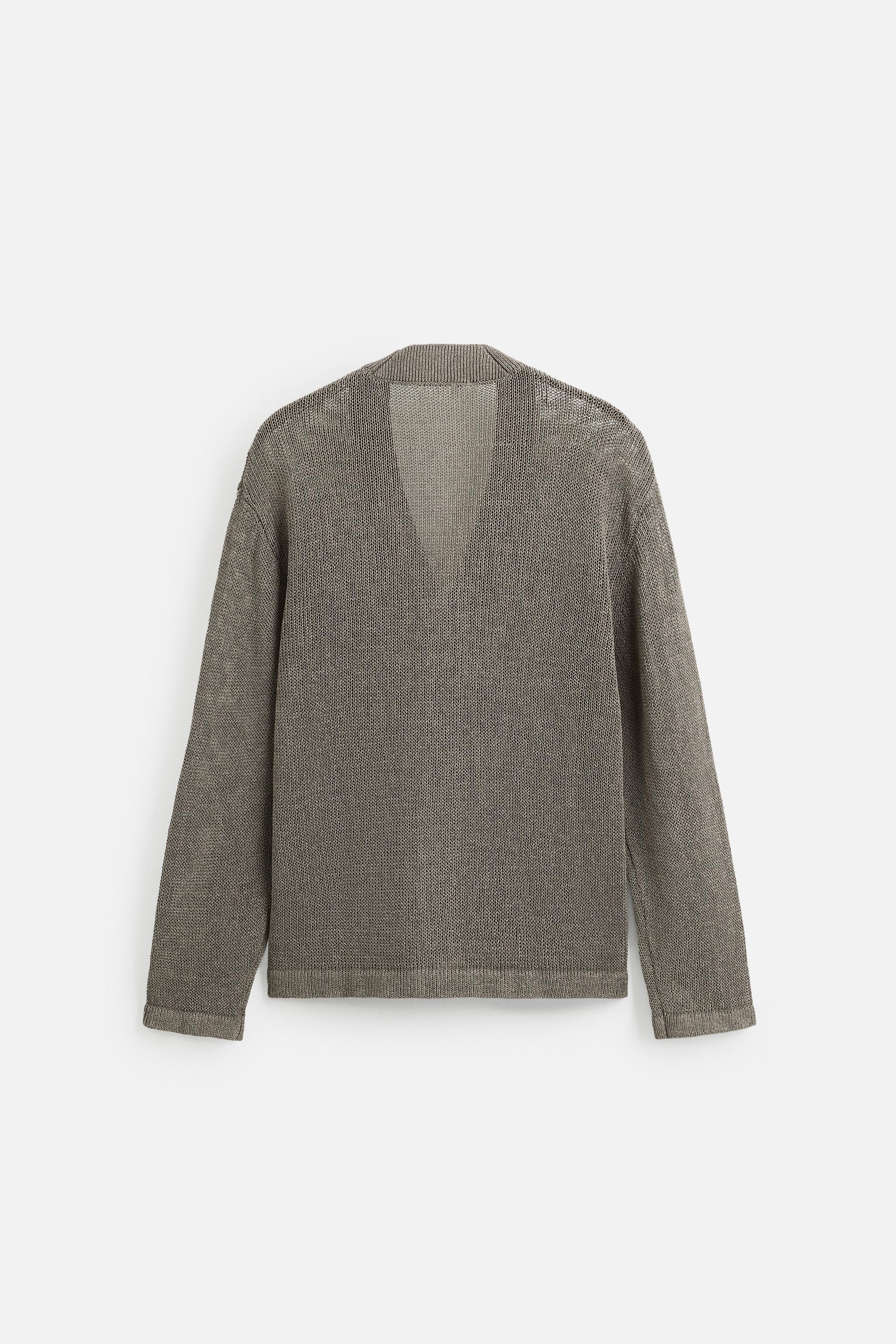 OPEN KNIT TEXTURED CARDIGAN