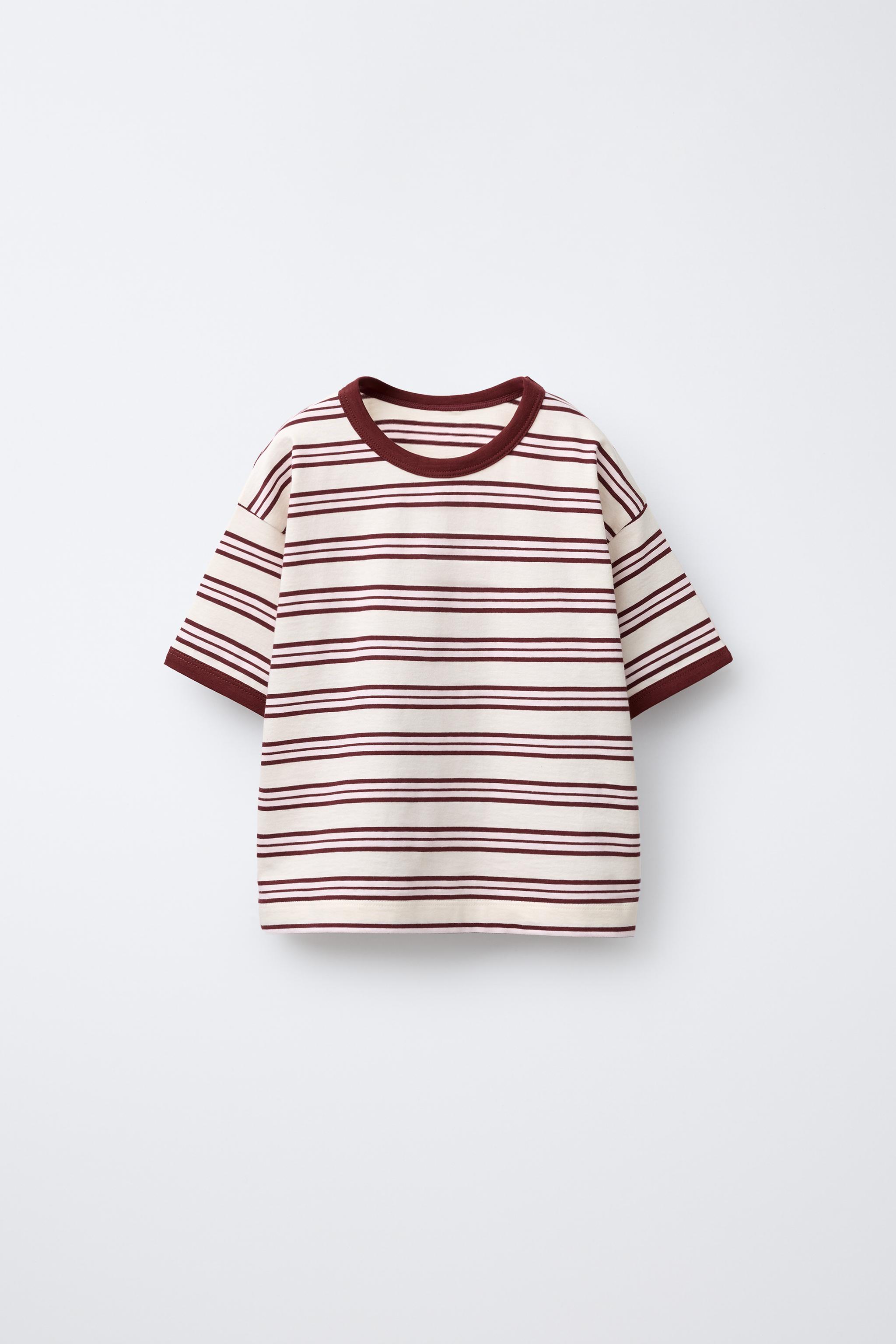 ZARA TIMELESS - STRIPED T-SHIRT WITH CONTRAST TRIM