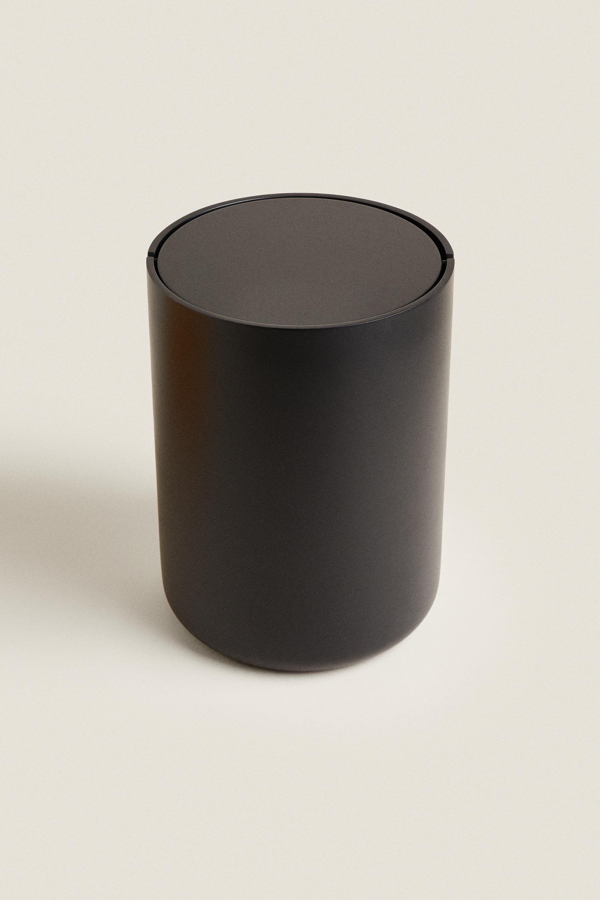 LARGE WASTEPAPER BASKET BLACK RESIN