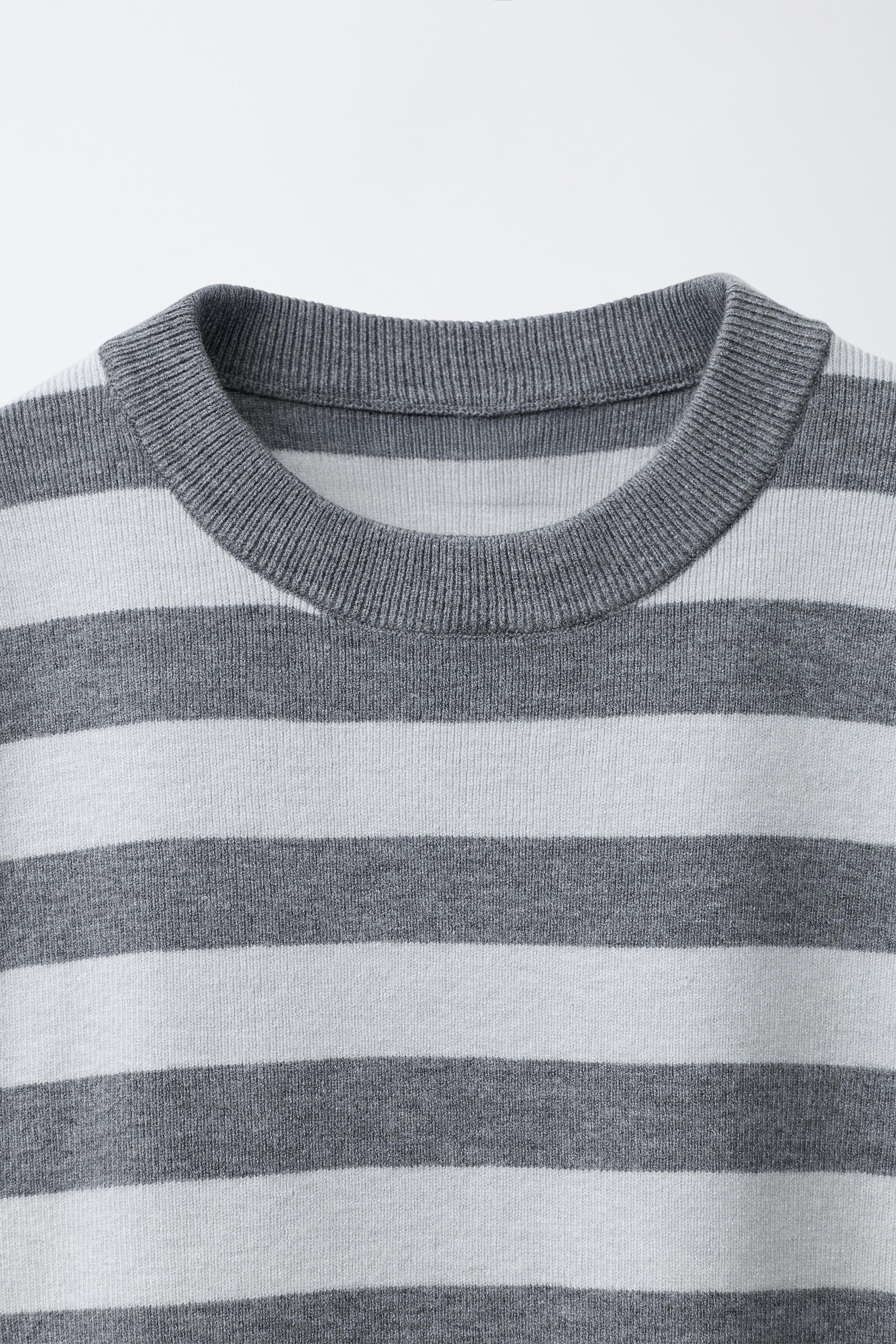 STRIPED KNIT T-SHIRT