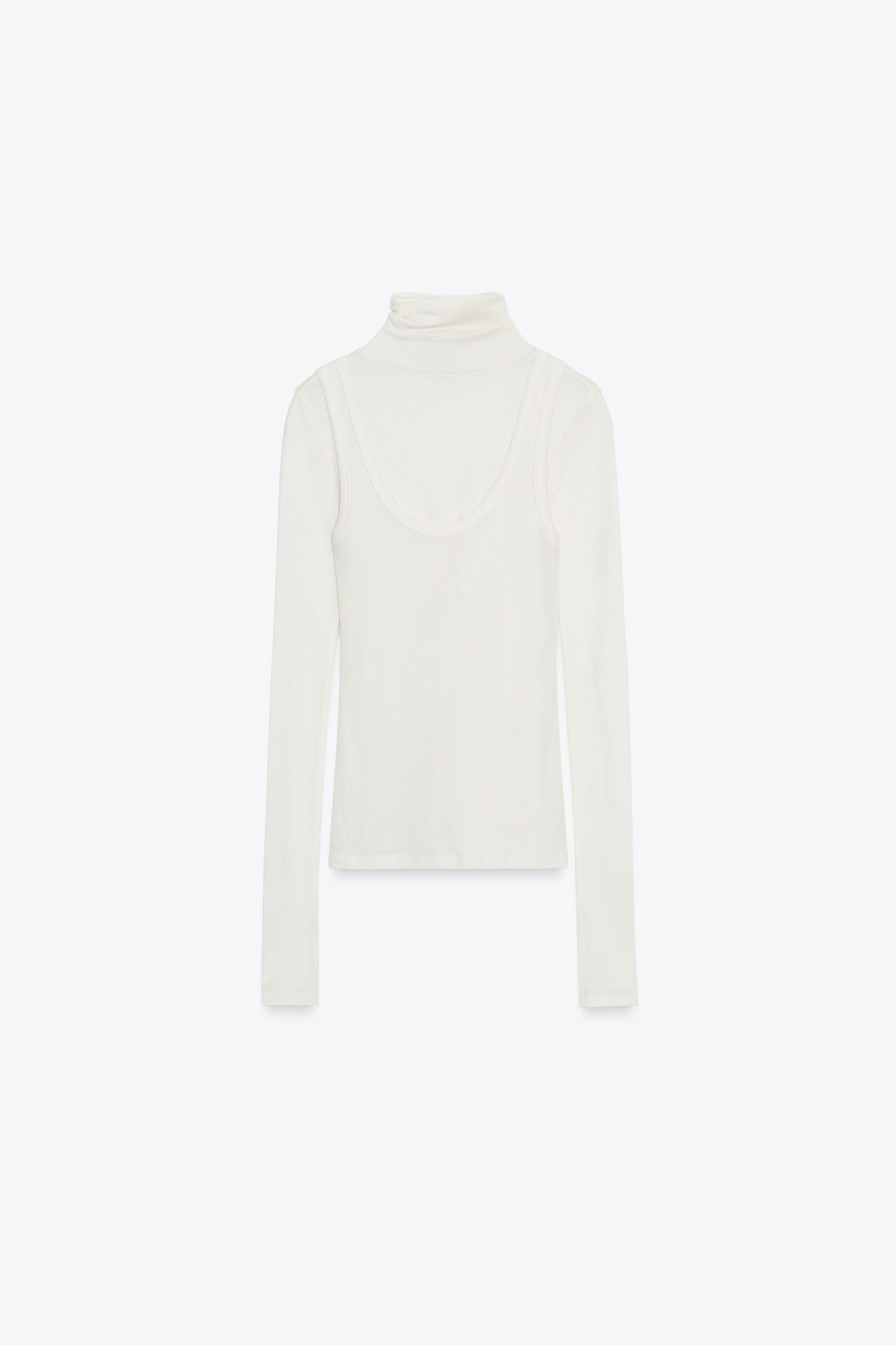 TURTLENECK OVERLAY SHIRT