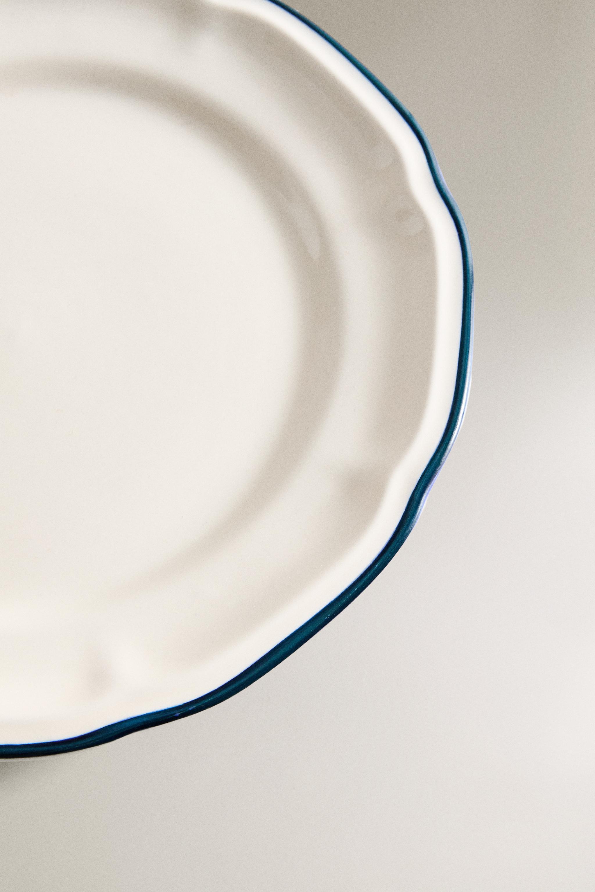 DESSERT PLATE WITH CONTRAST RIM