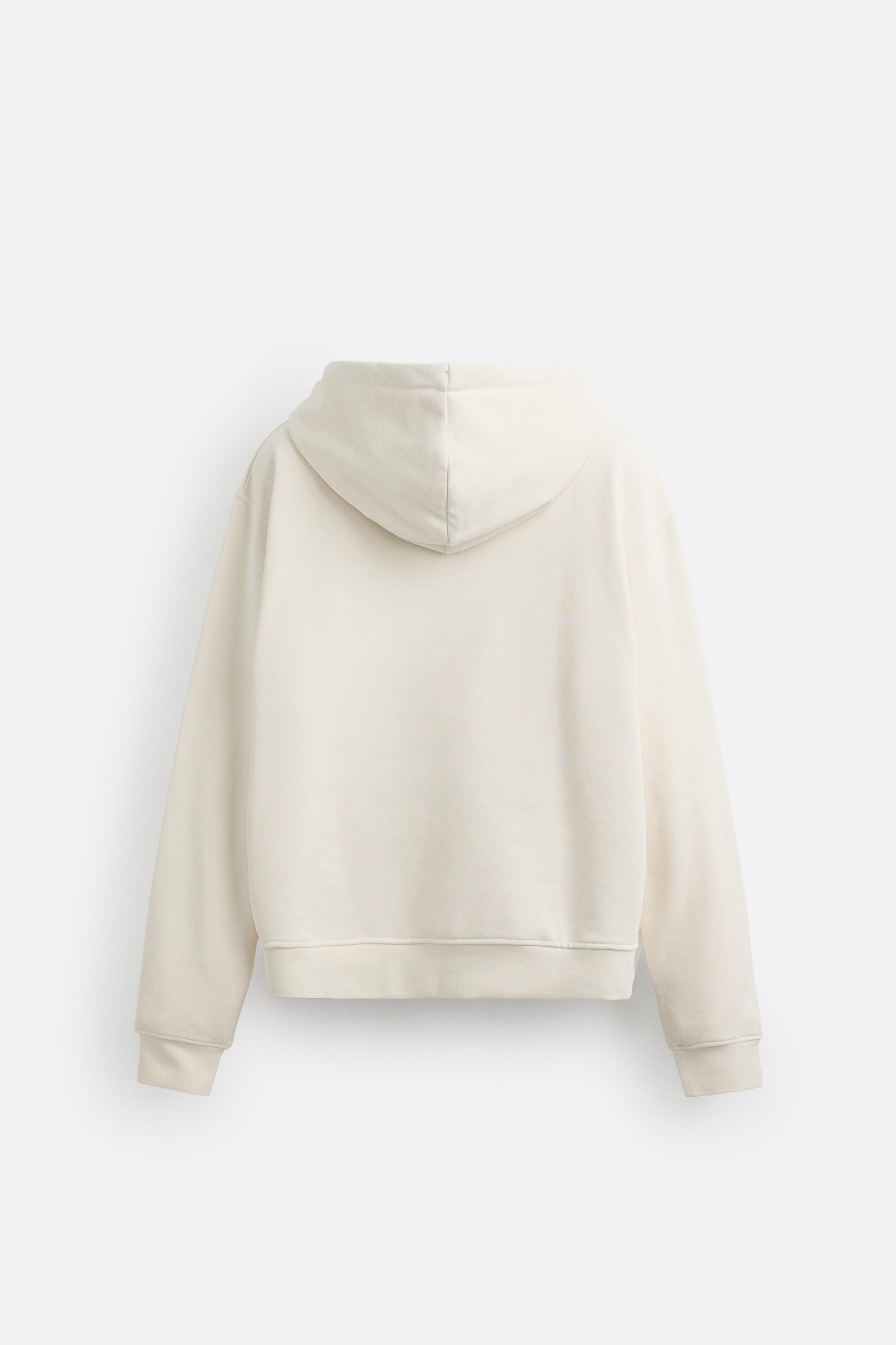 BASIC HOODED ZIP-UP SWEATSHIRT