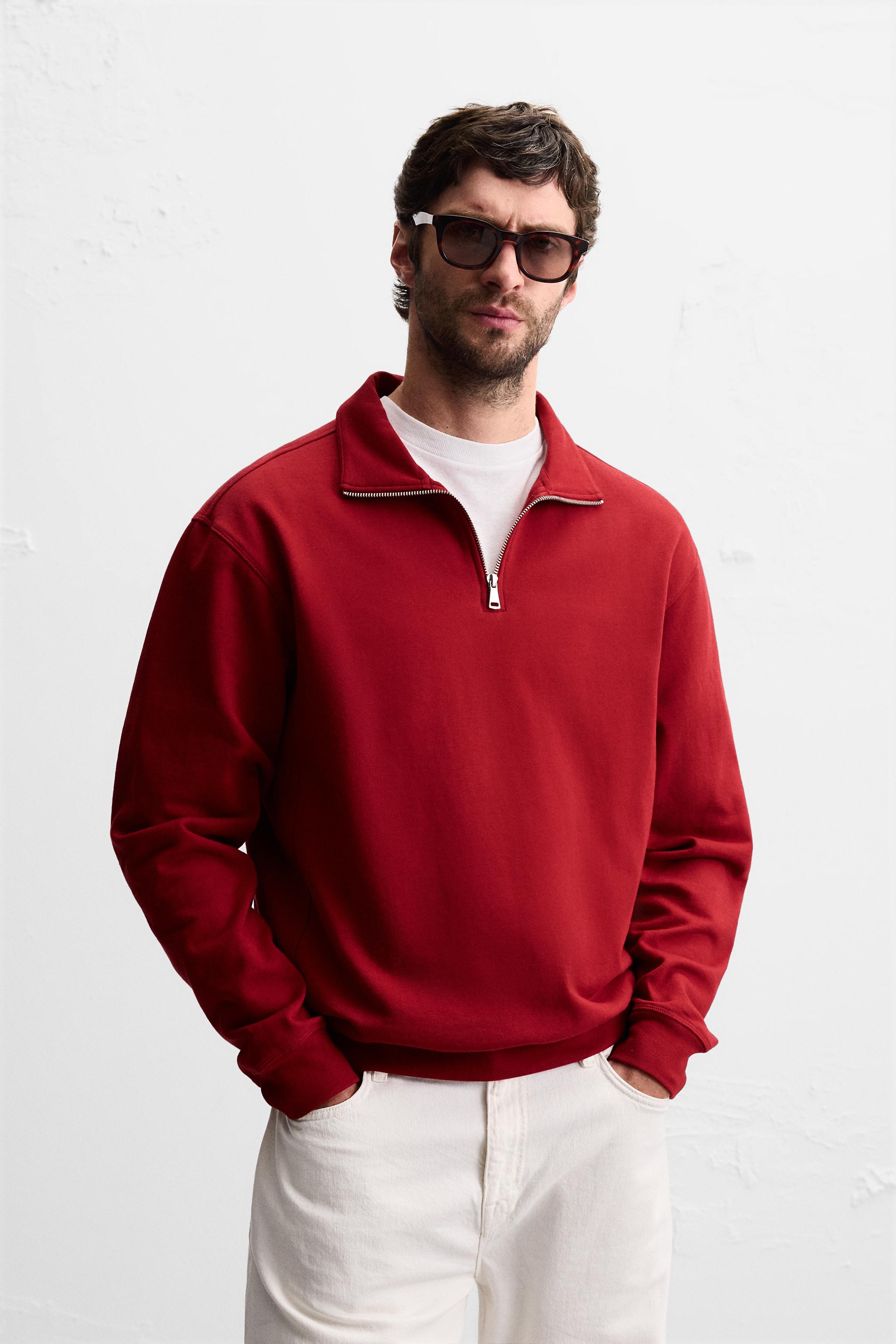 BASIC QUARTER-ZIP SWEATSHIRT