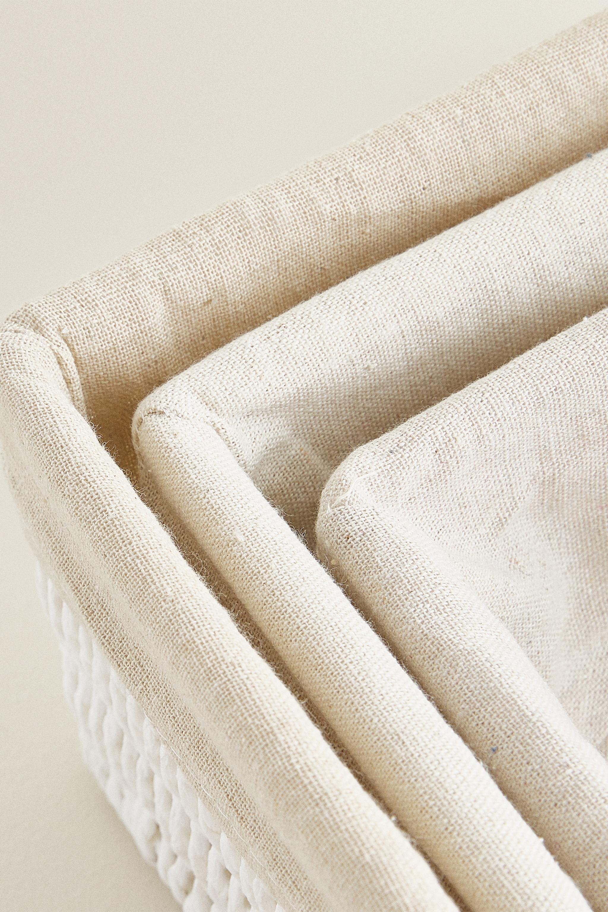 RECTANGULAR FABRIC INTERIOR BASKET