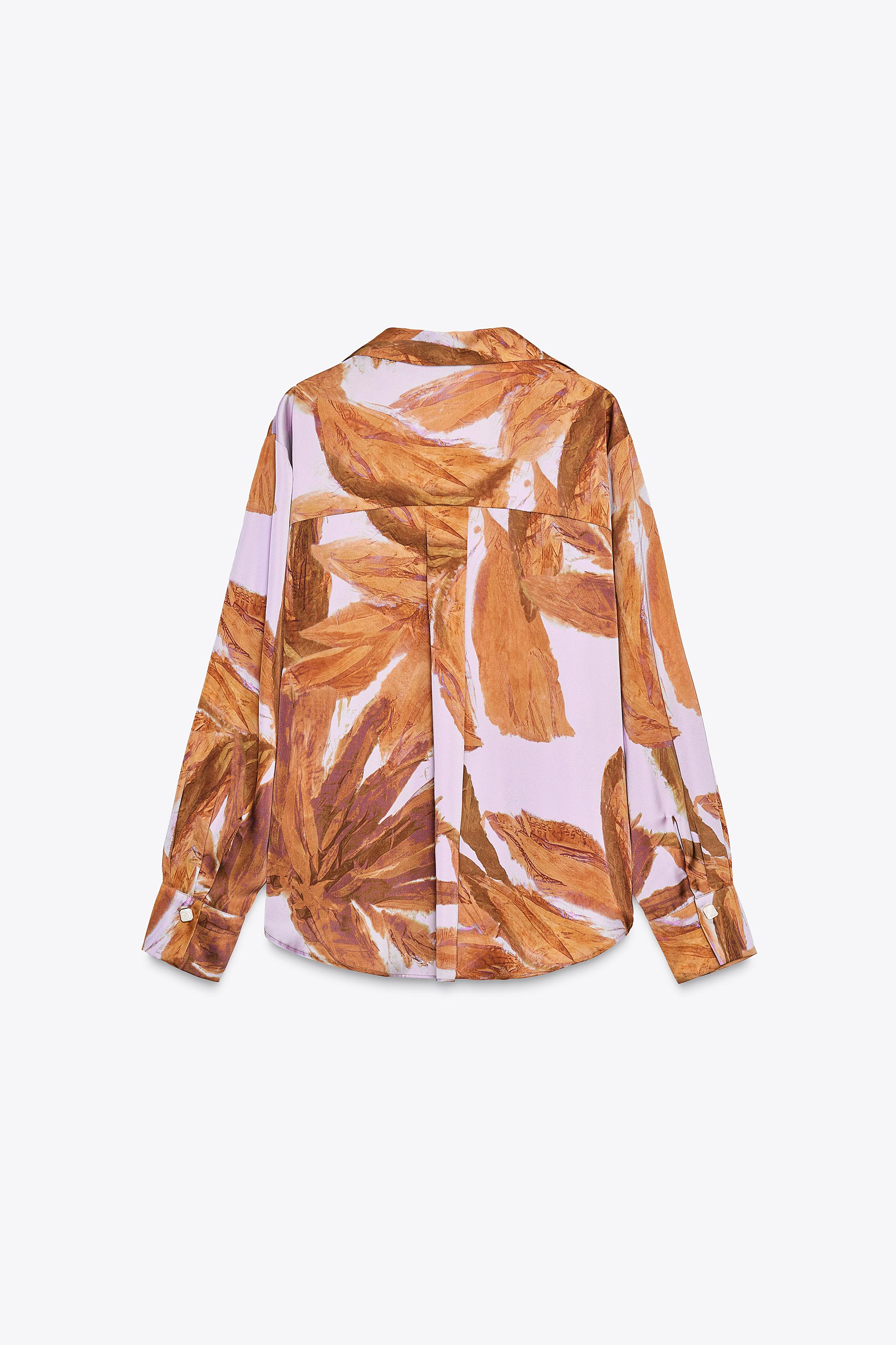 PRINTED SATIN EFFECT SHIRT