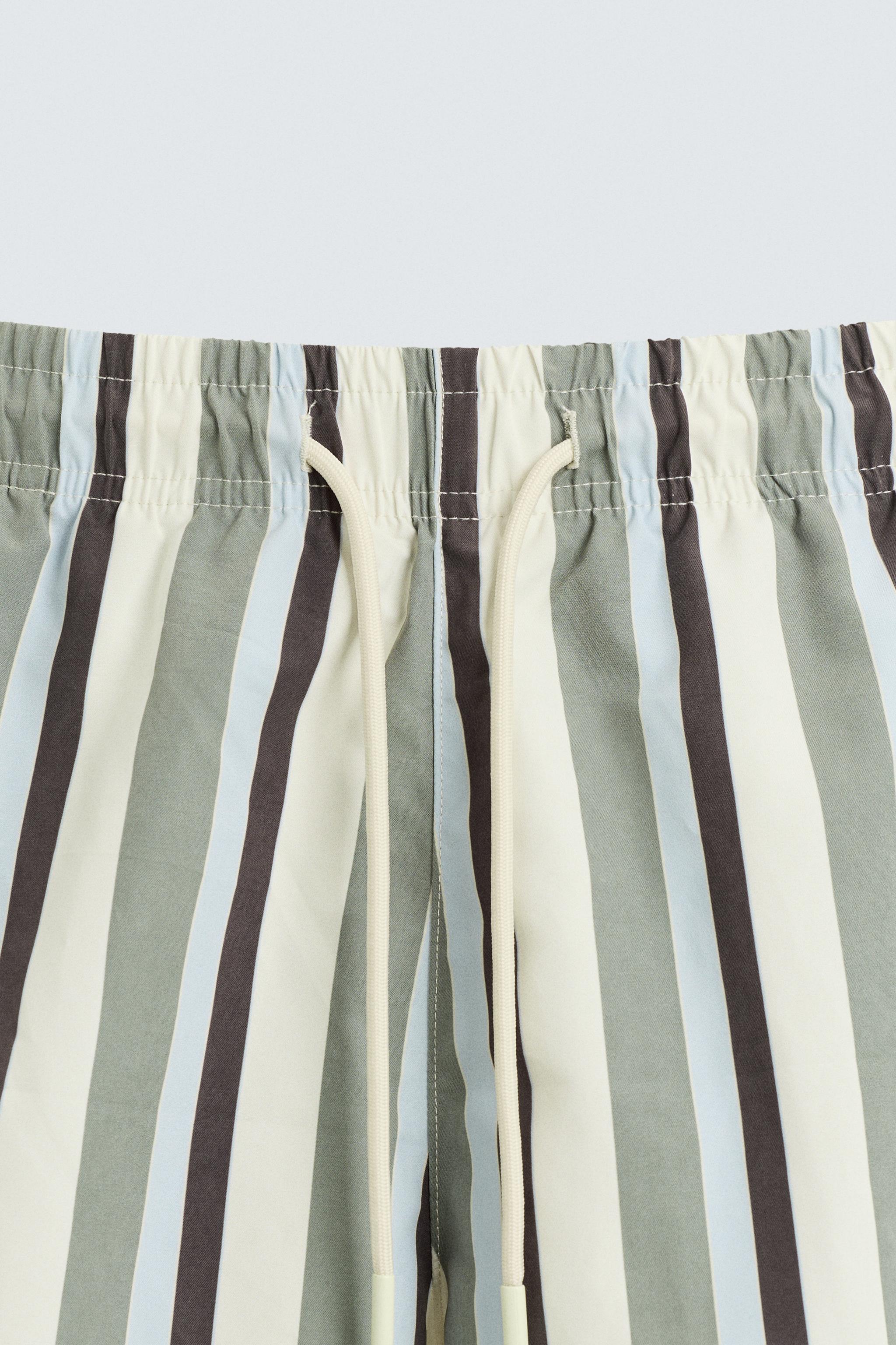 STRIPED MID-LENGTH SWIMSUIT