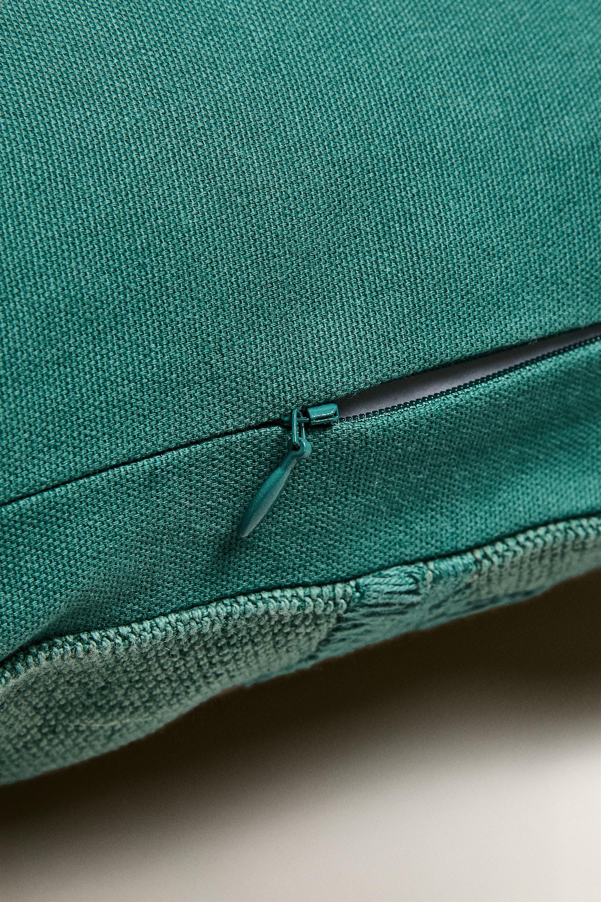 EMBROIDERED THROW PILLOW COVER