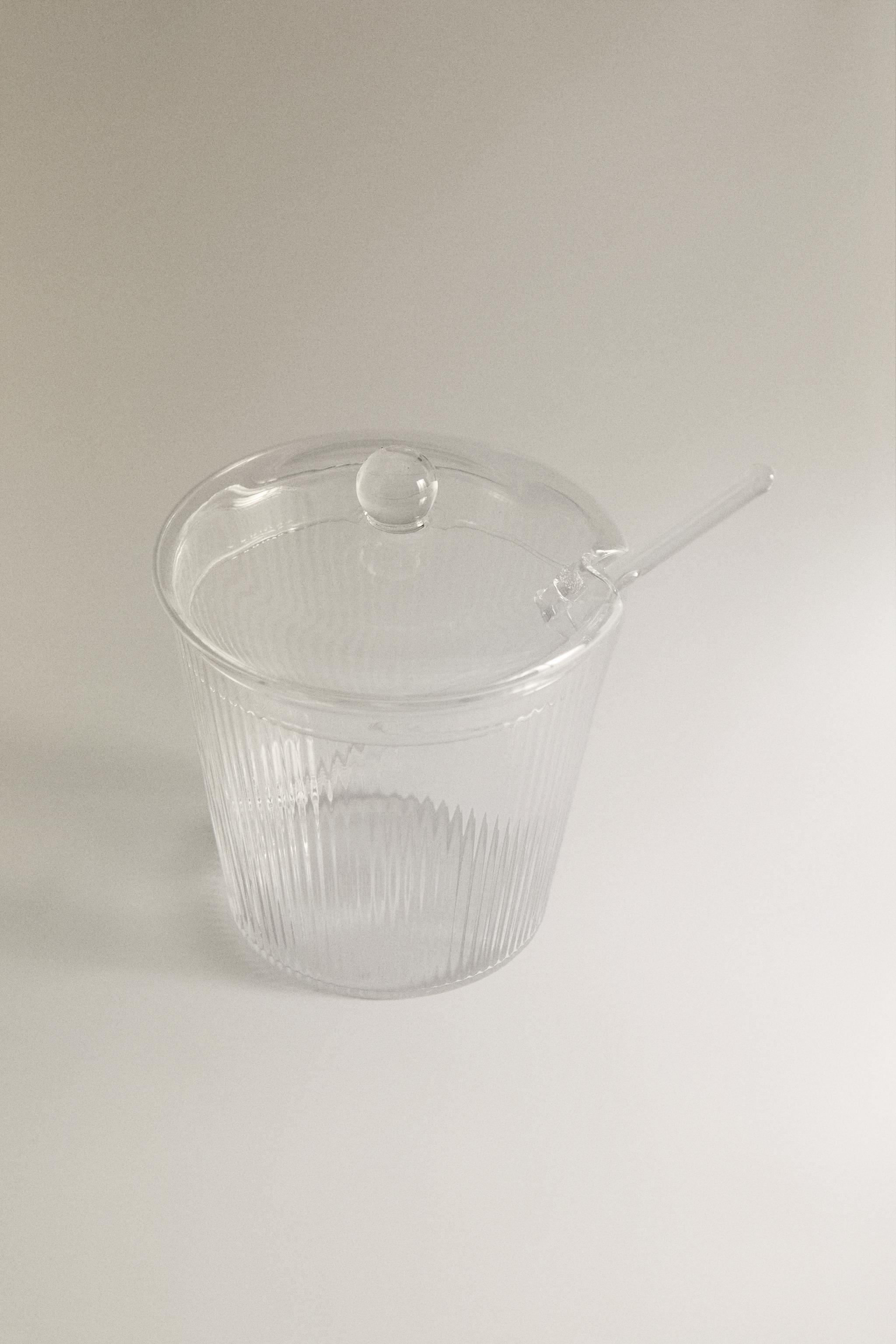 BOROSILICATE GLASS SUGAR BOWL